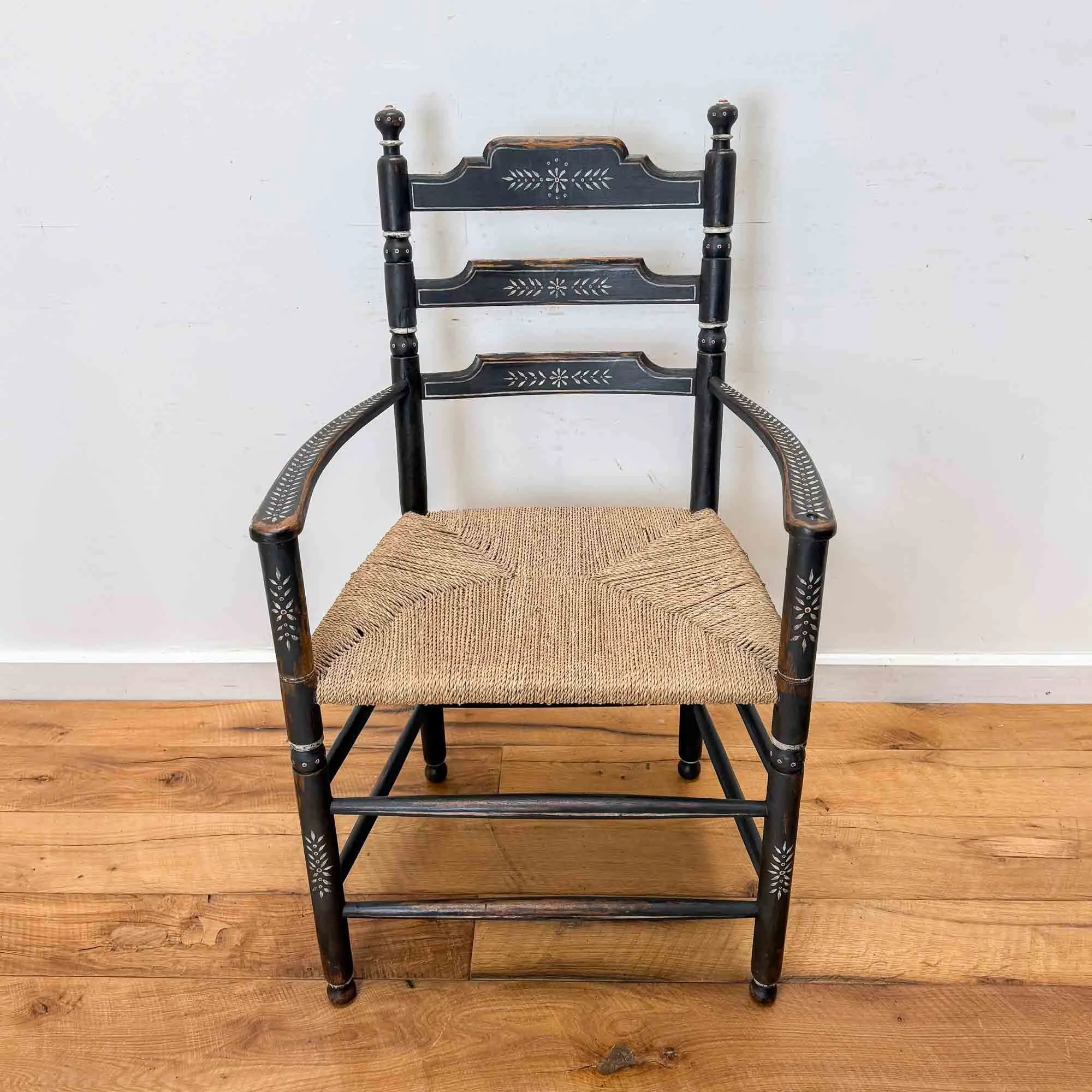 black and white folk art painted chair-16.jpg