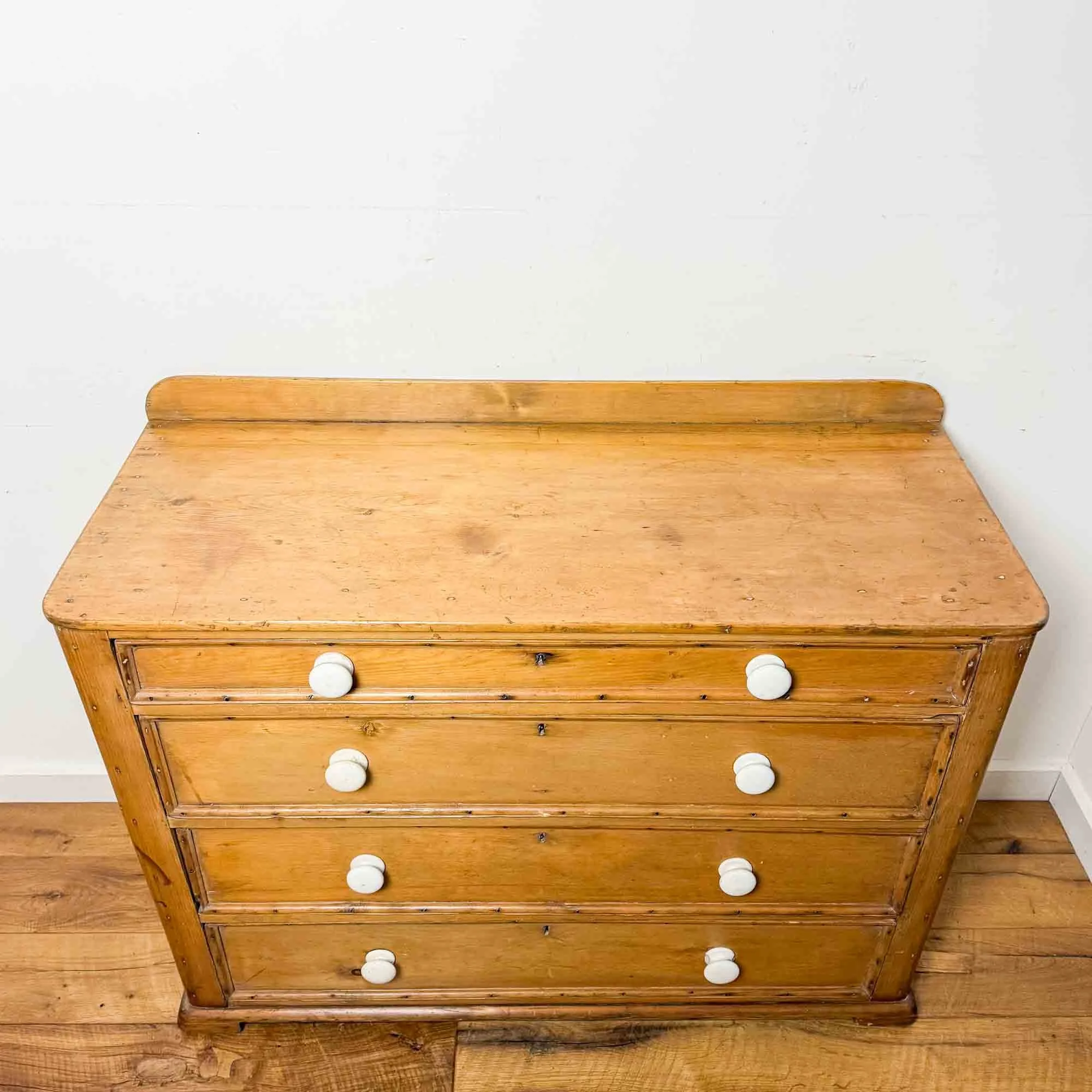 large antique pine chest of drawers