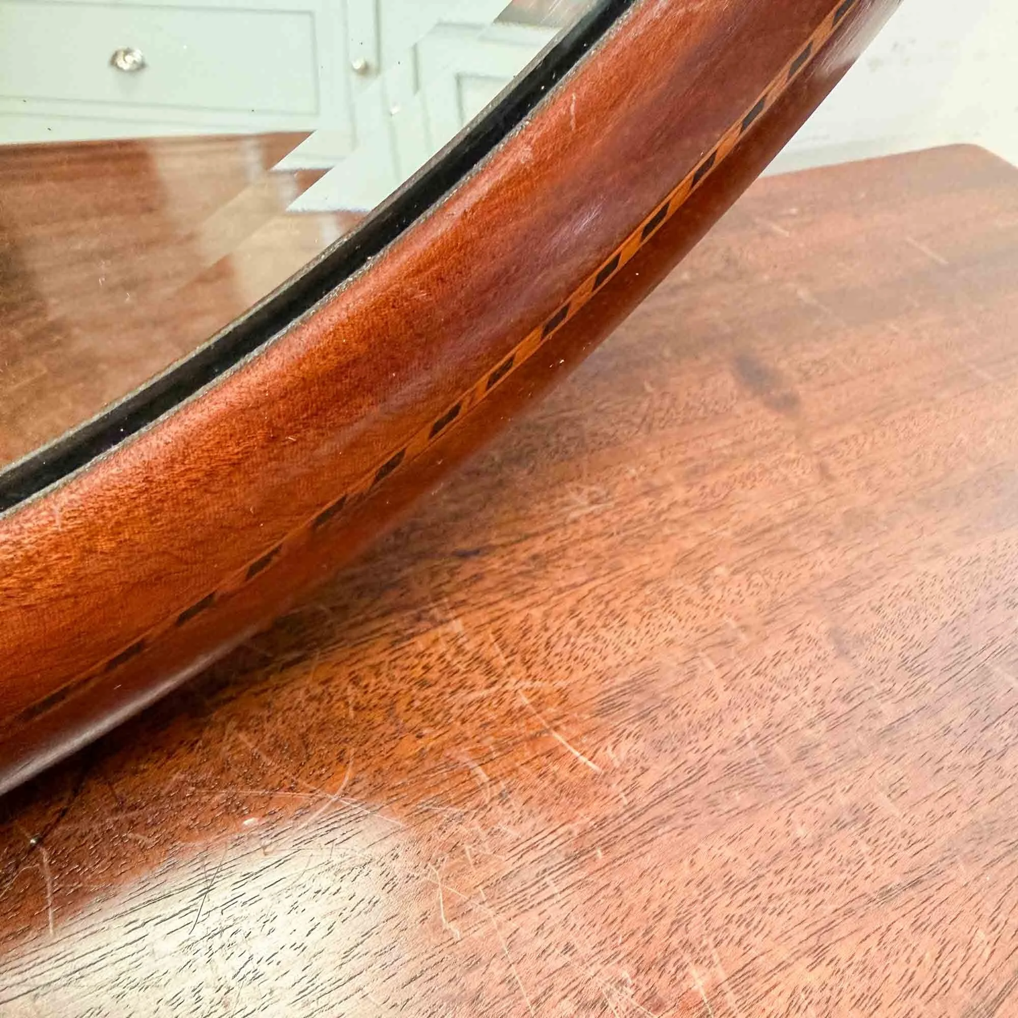 victorian mahogany inlaid oval mirror-6.jpg