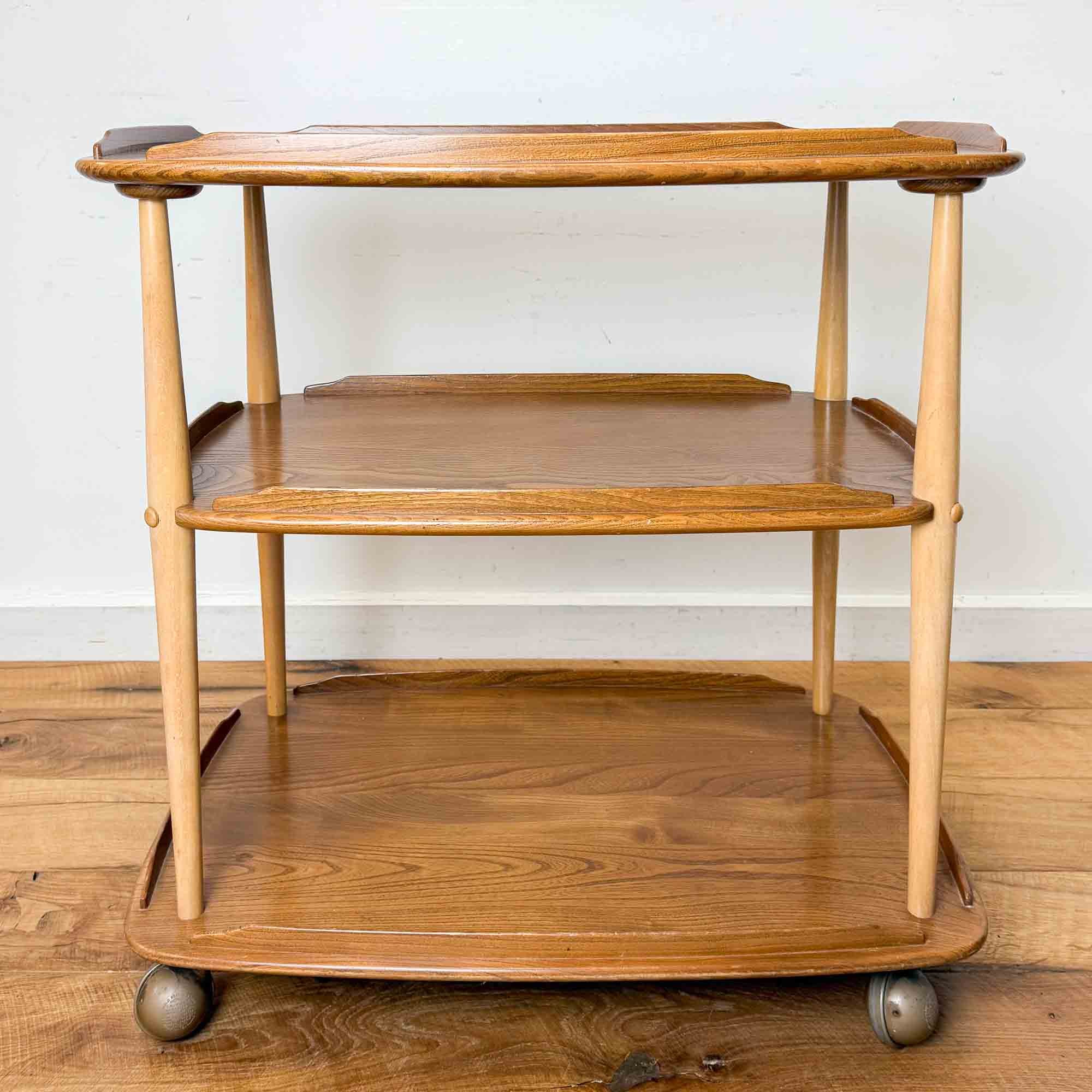 Ercol blue label Model 458 Three Tier Trolley