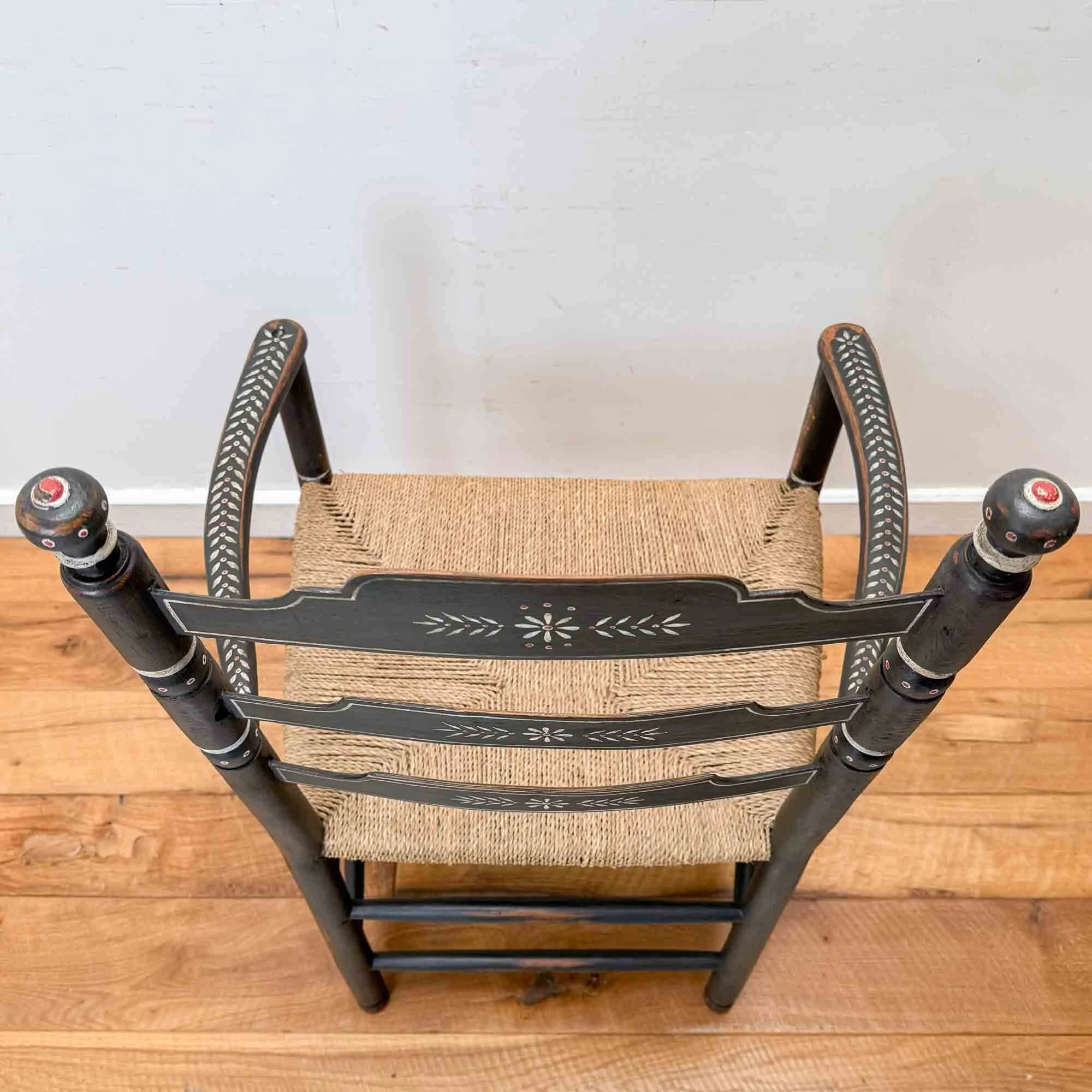 black and white folk art painted chair.jpg