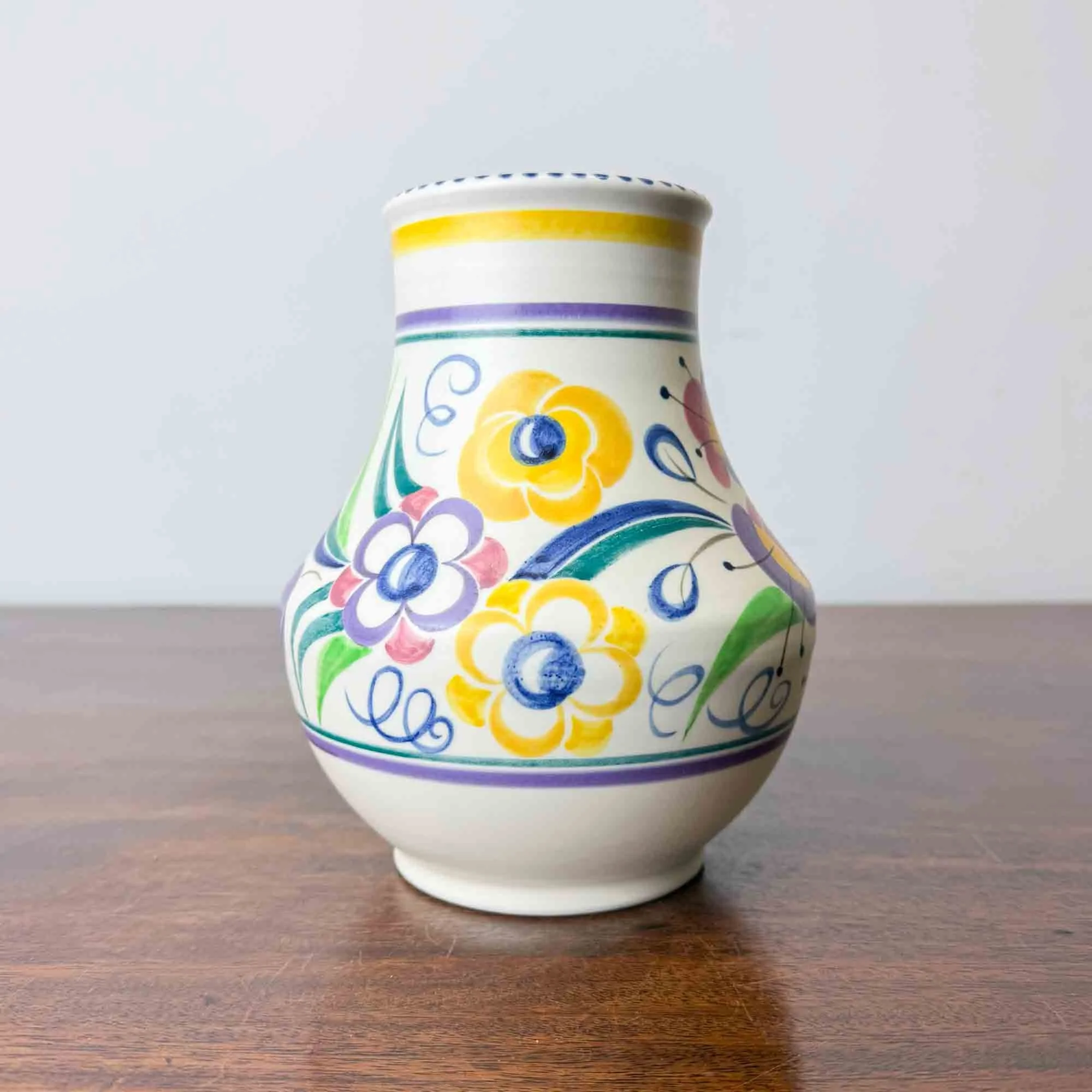 poole pottery YO fuchsia pattern vase