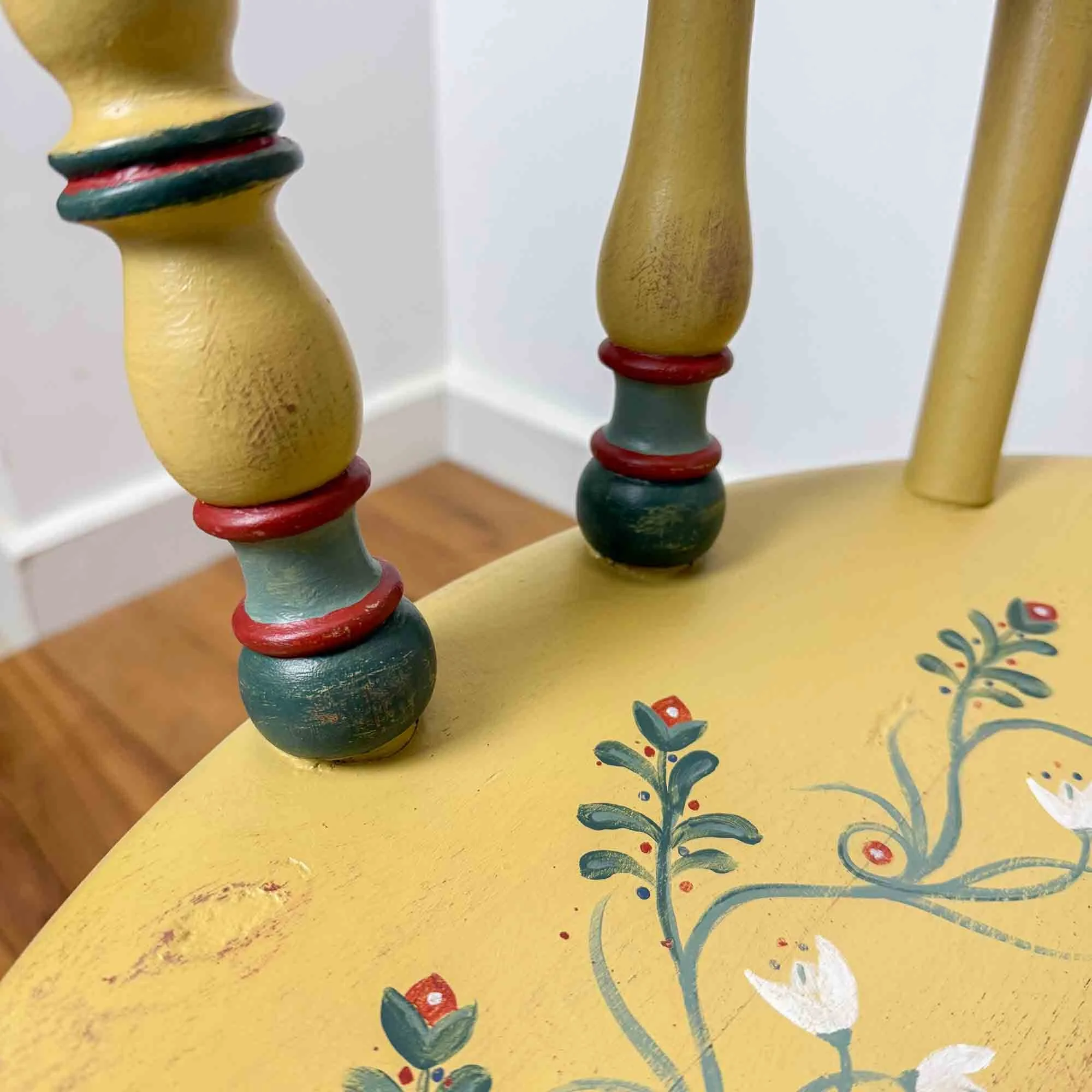 yellow folk art painted chair-10.jpg