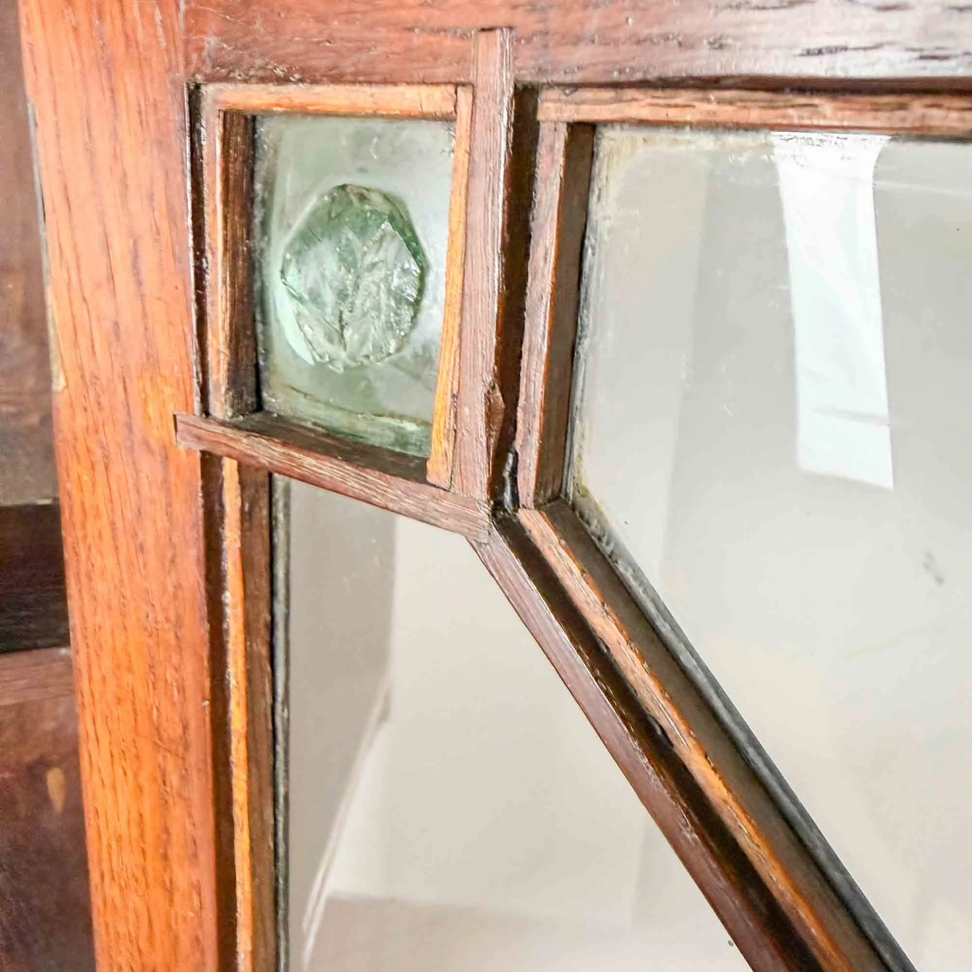 antique oak arts and crafts wall cabinet-5.jpg