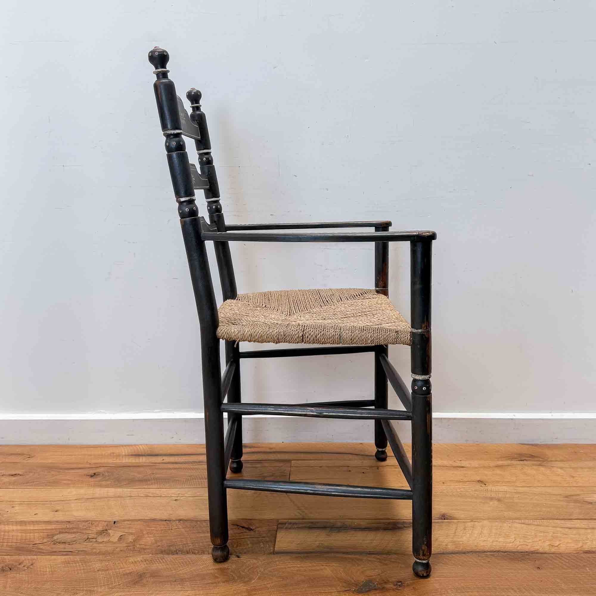 black and white folk art painted chair-14.jpg