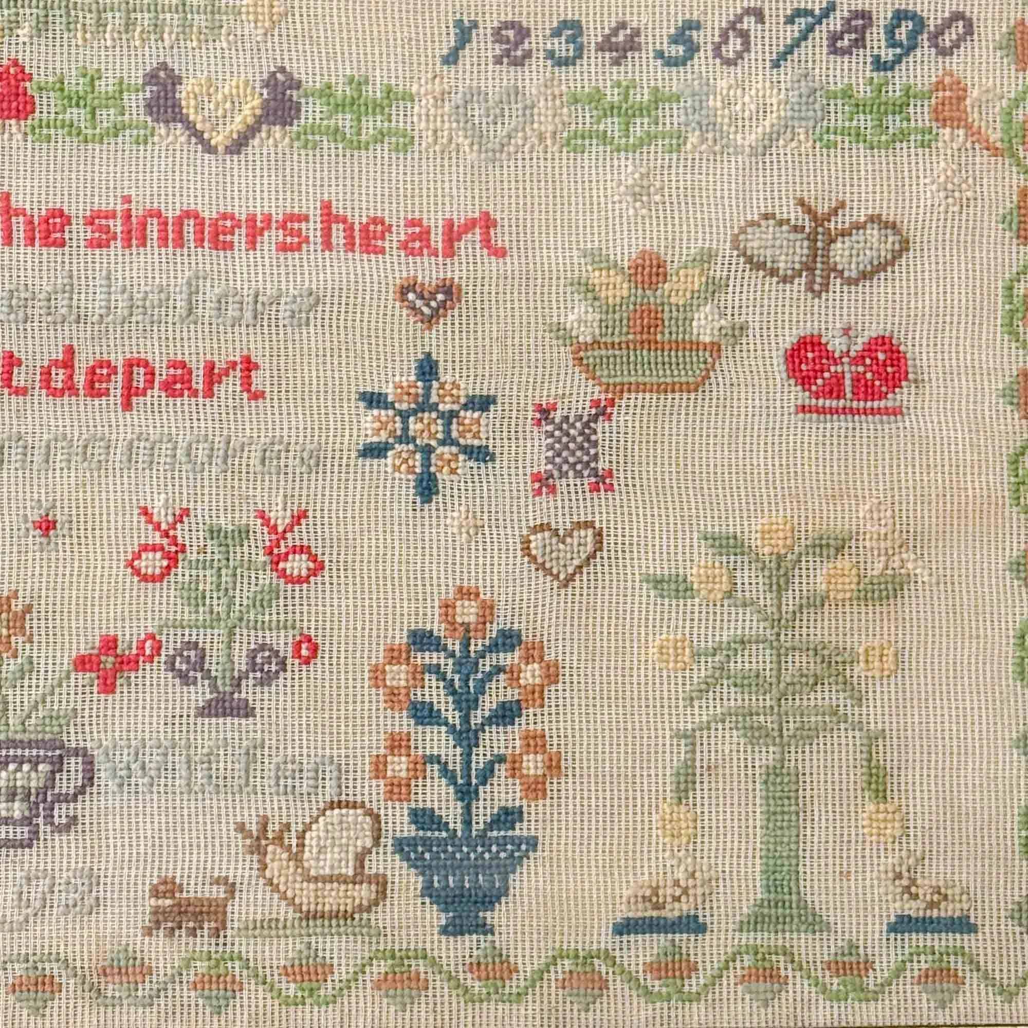 Pair of 19th Century Embroidery Samplers