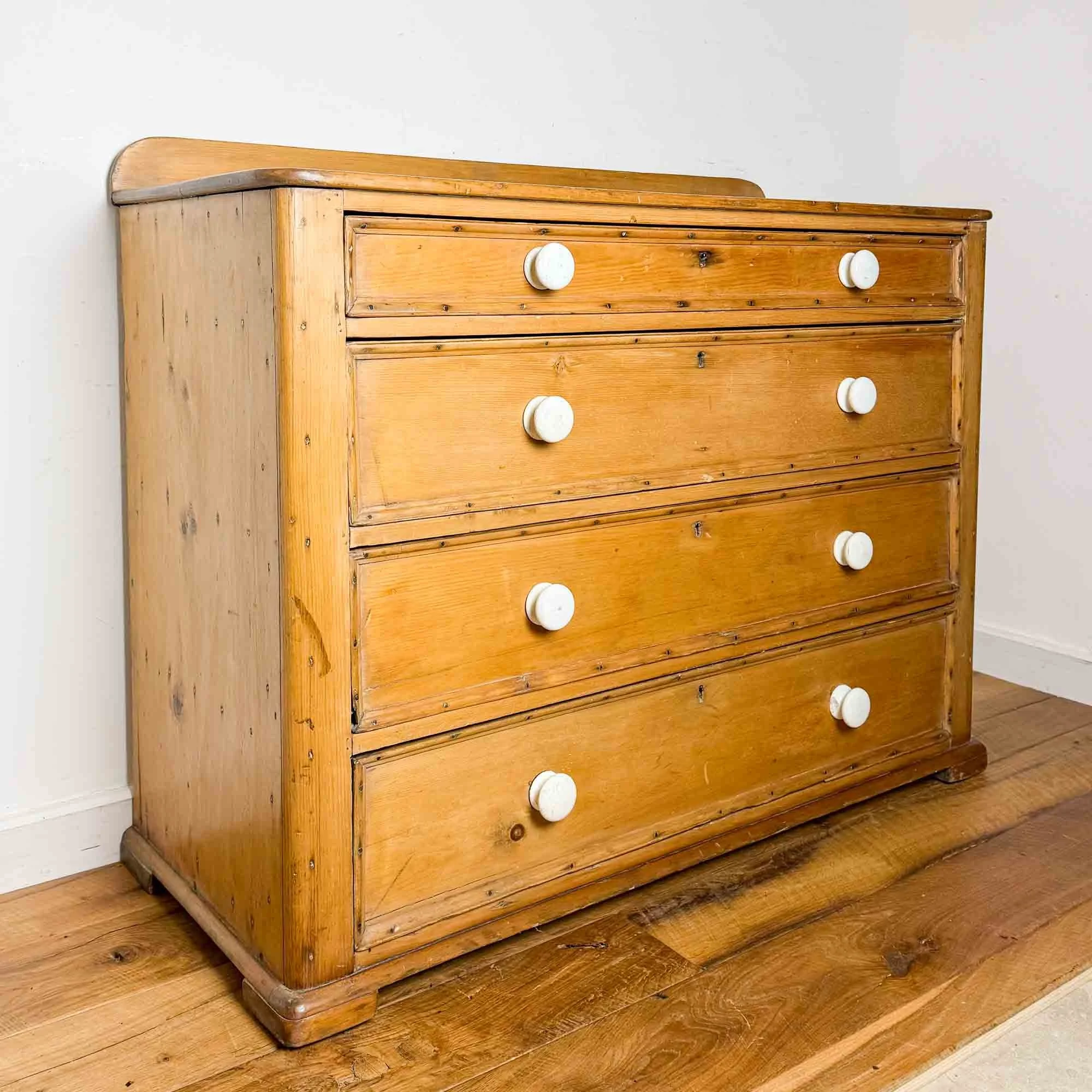 vintage pine chest of drawers