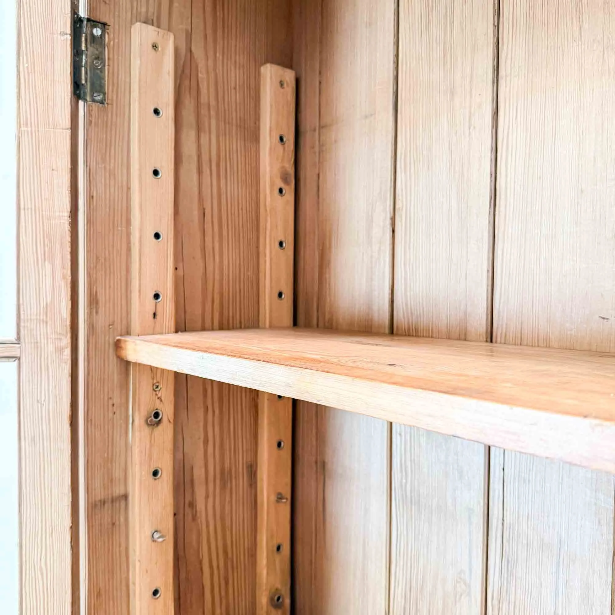 antique pitch pine glazed bookcase-4.jpg