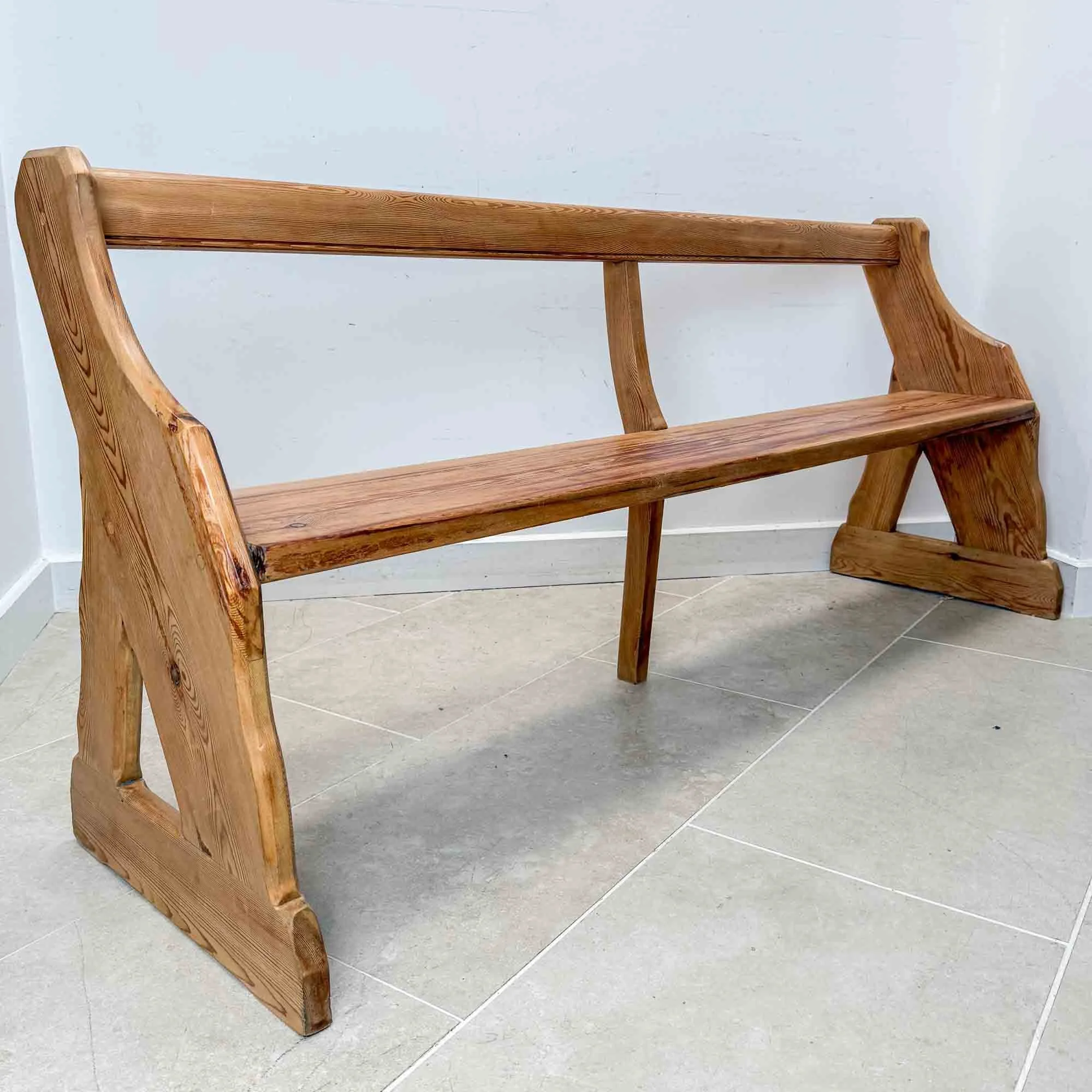 antique pitch pine pew