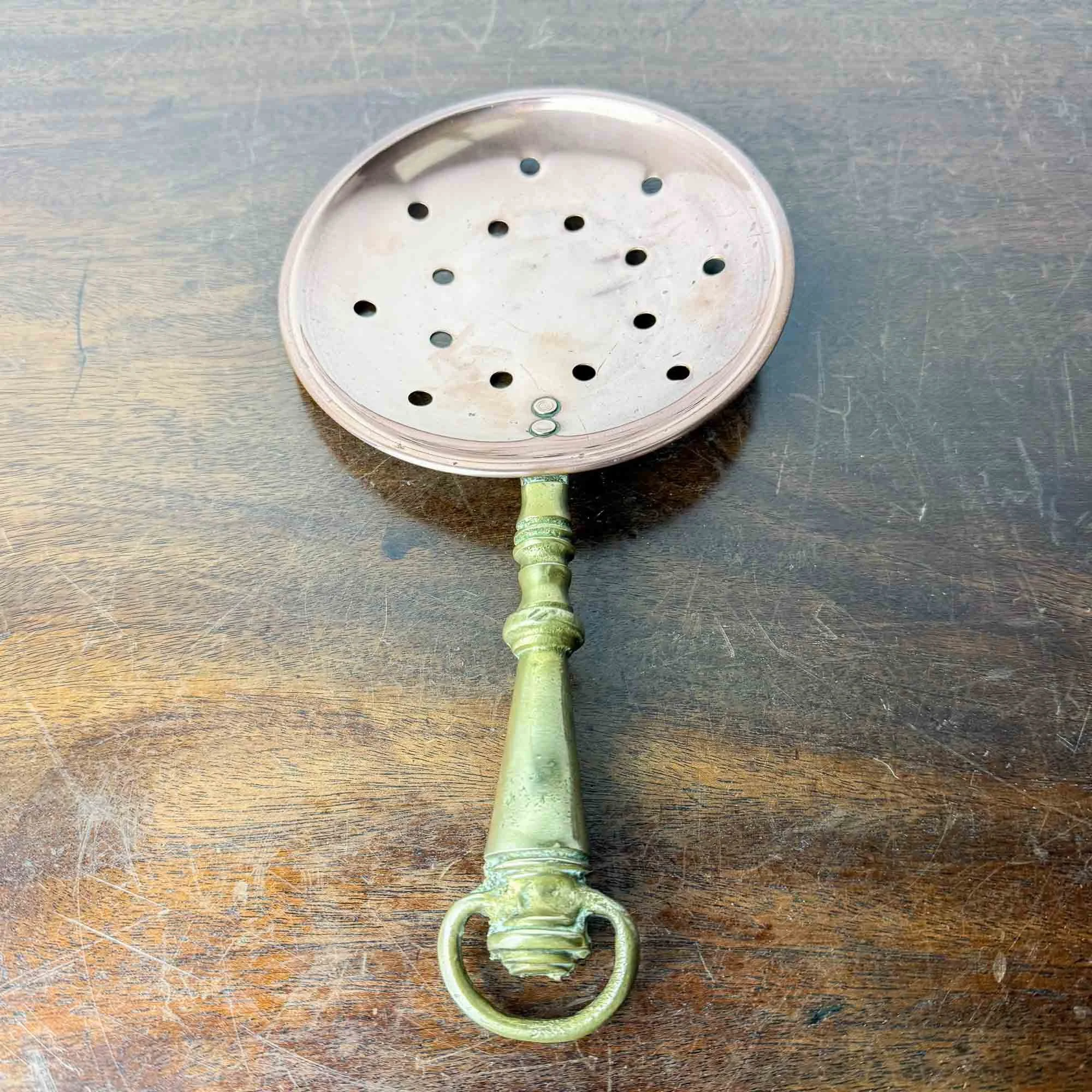 antique copper and brass skimmer strainer-6.jpg