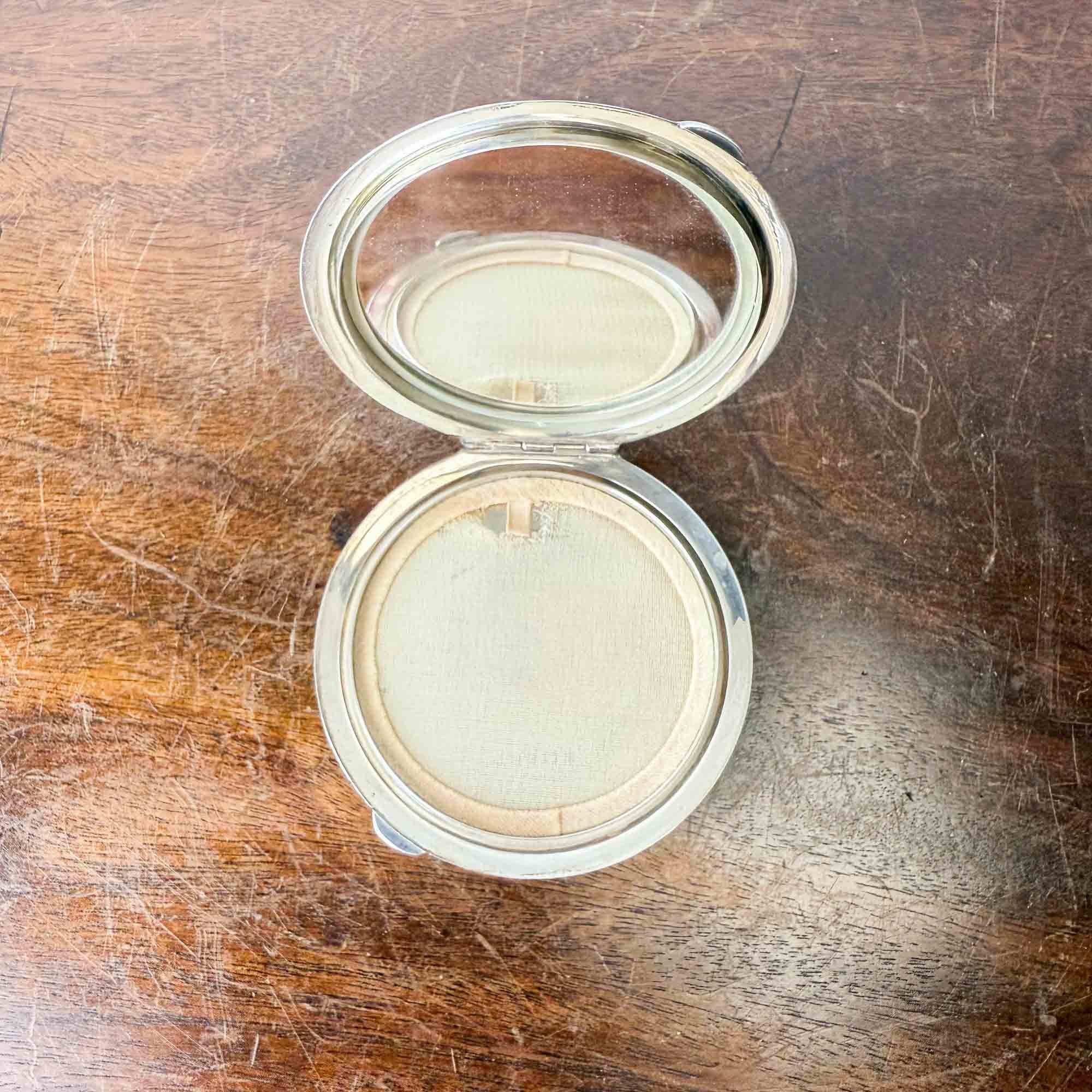 Silver And Guilloche Enamel Powder Compact By Henry Clifford Davis