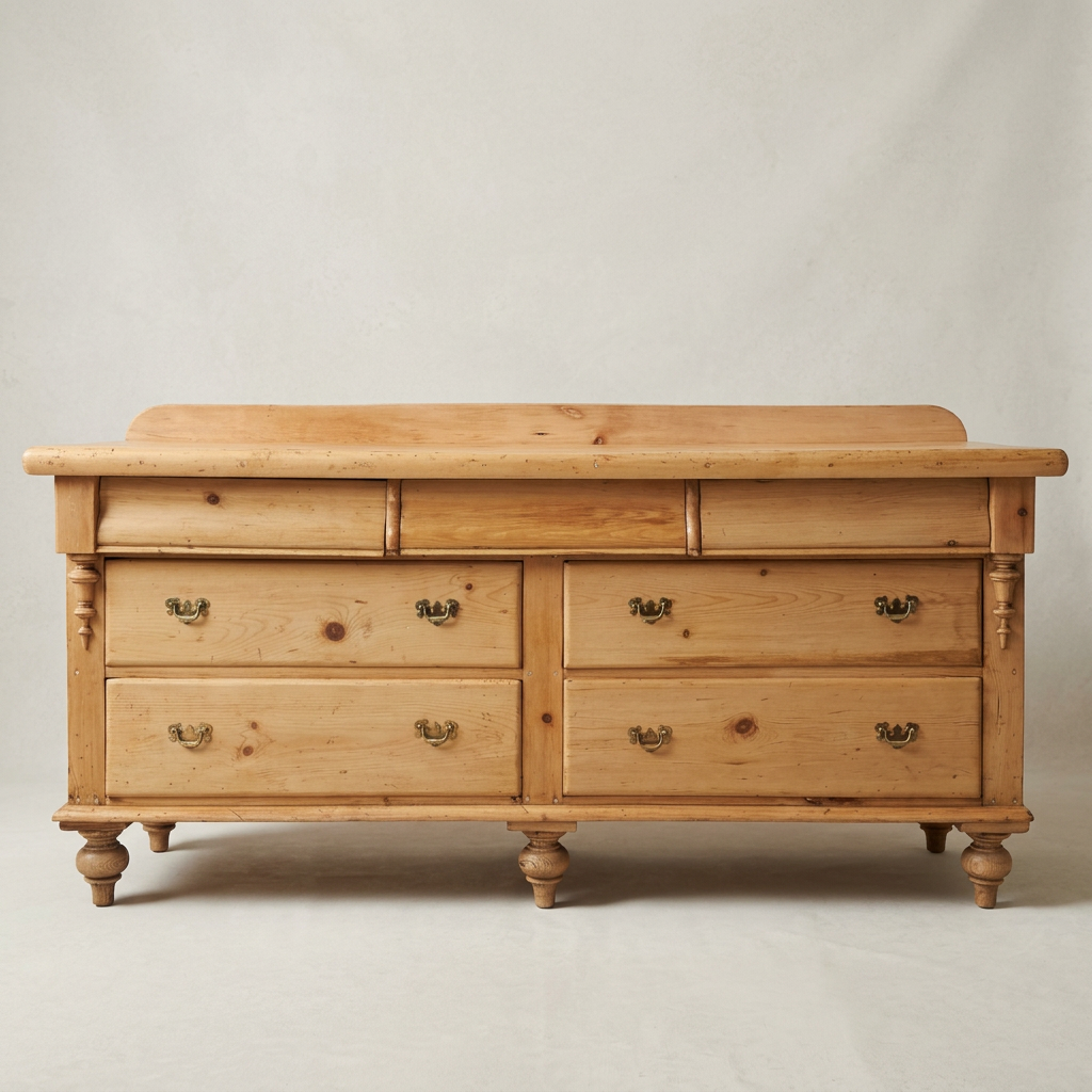 Victorian Pine Dresser Base or Sideboard