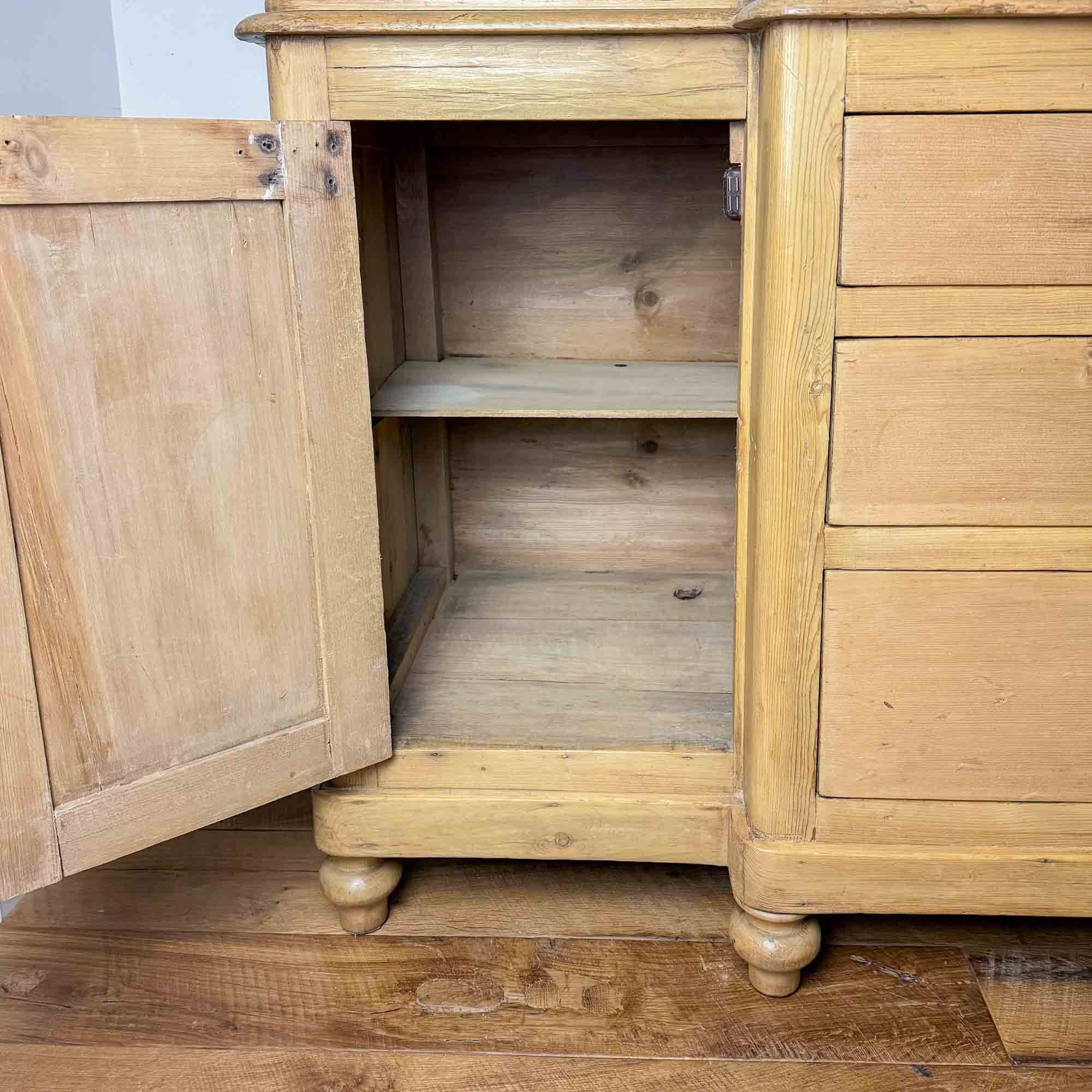antique pine breakfront sideboard-13.jpg