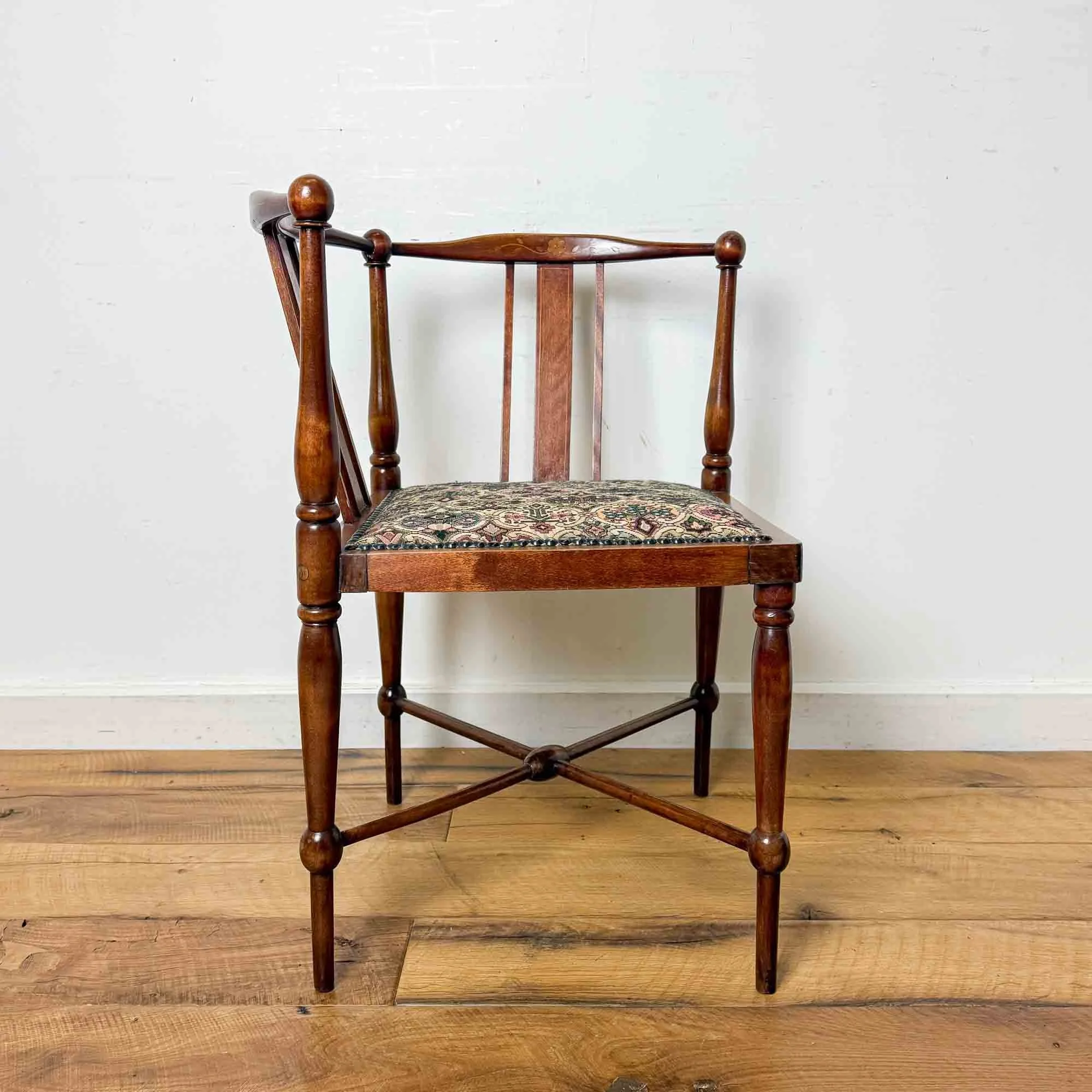 antique sheraton revival corner chair