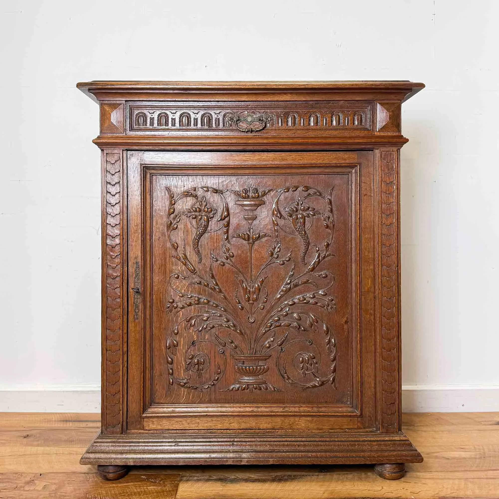 vintage french oak cupboard