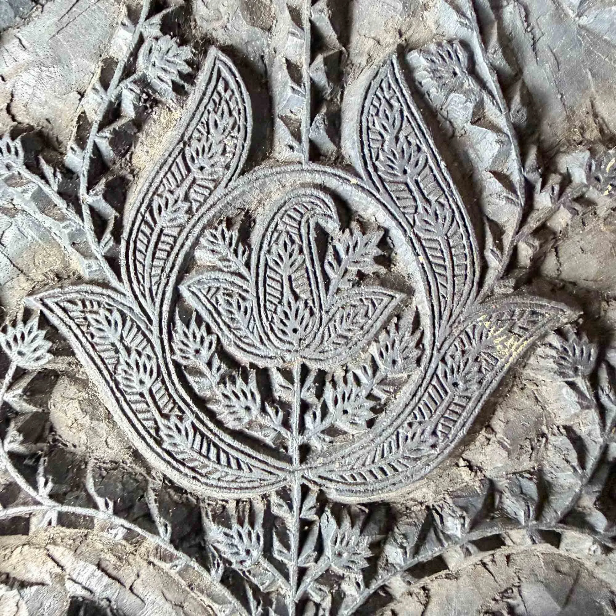 vintage indian printing block