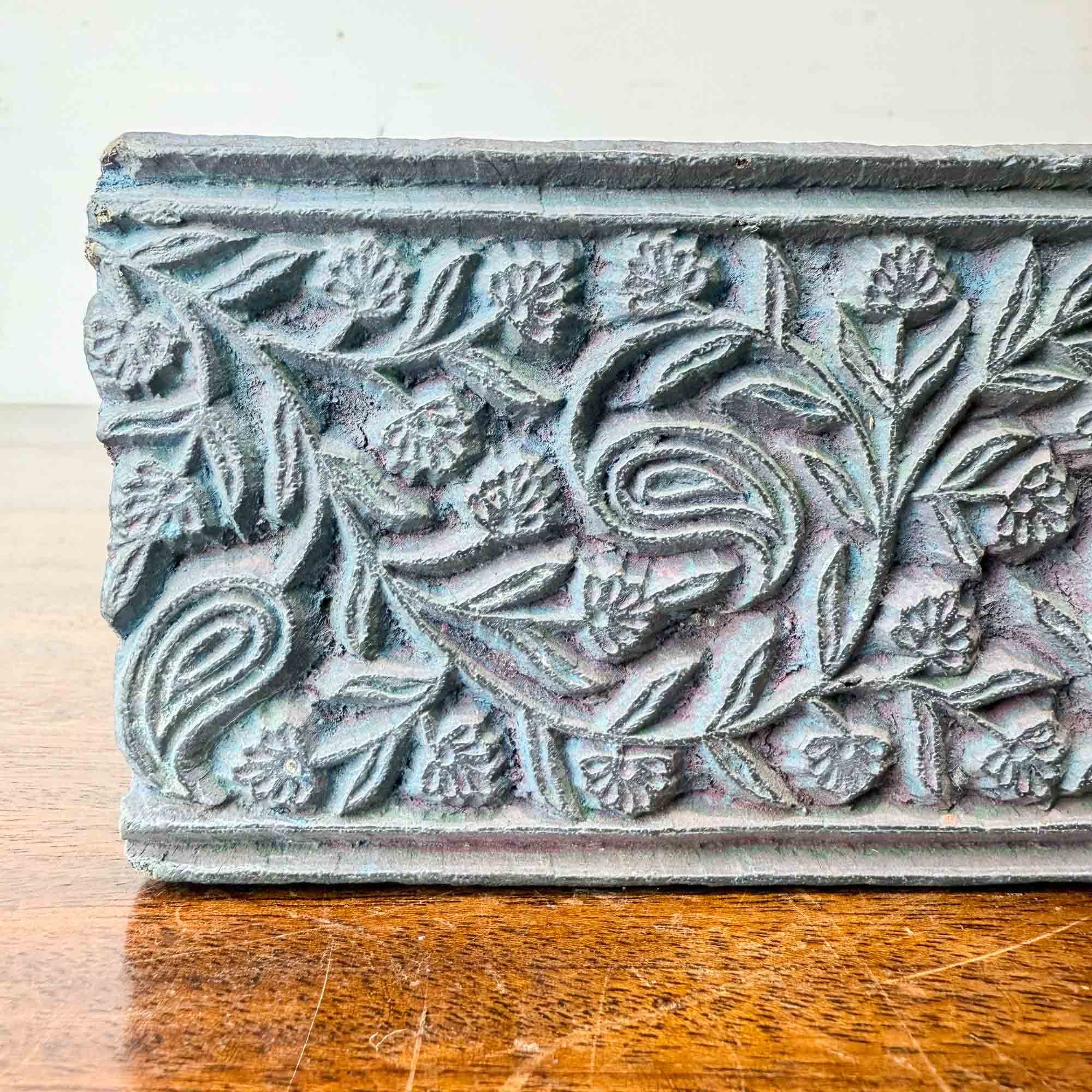 vintage Indian wooden printing block