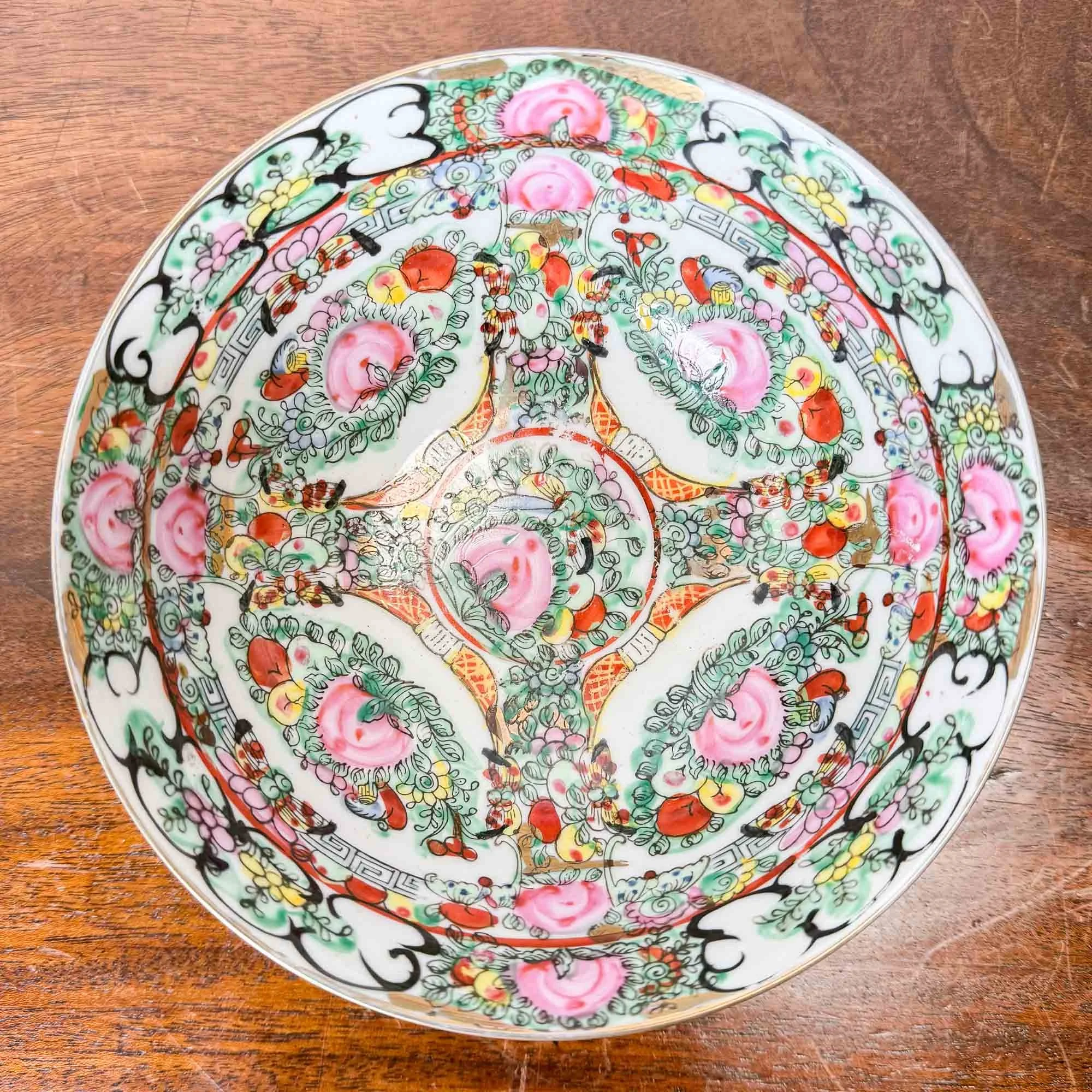 chinese famille rose medallion bowl