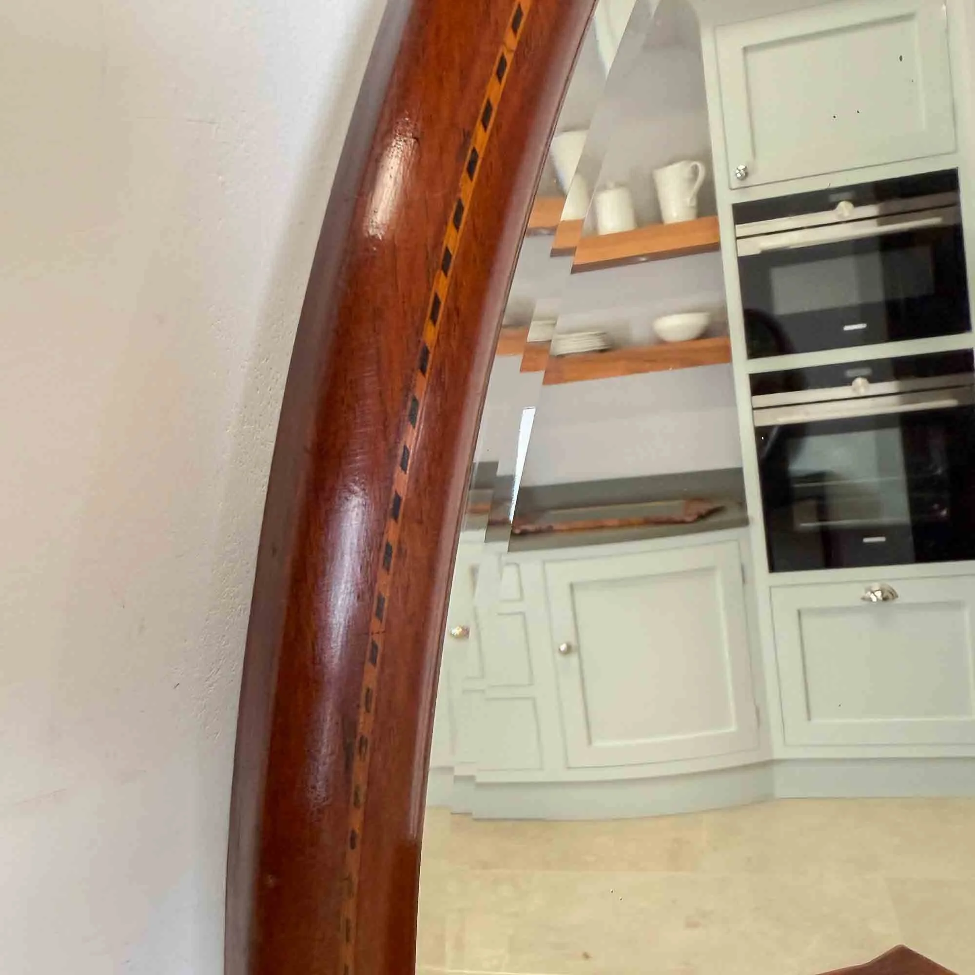 victorian mahogany inlaid oval mirror-11.jpg