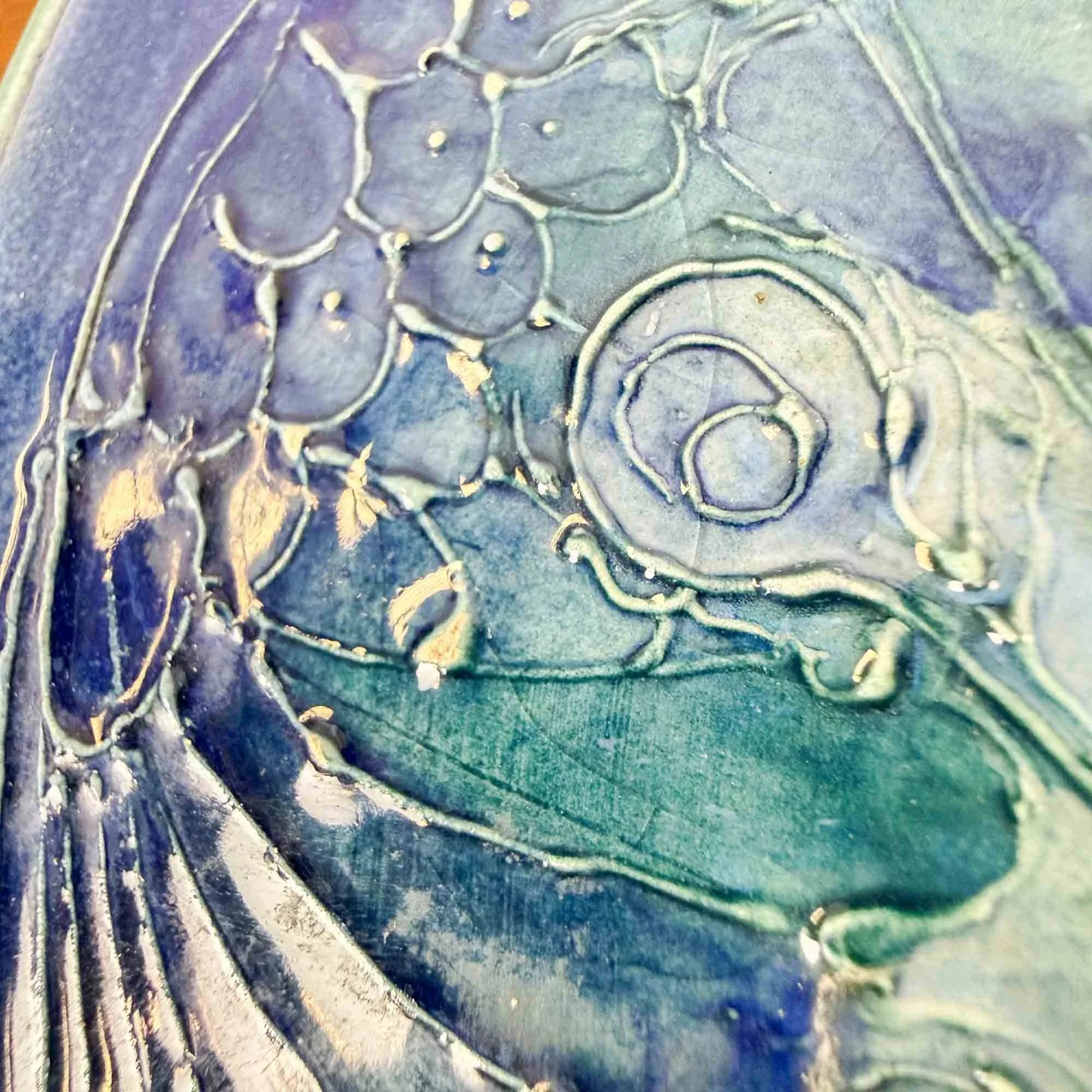 Lise B Moorcroft studio pottery peacock bowl-12.jpg