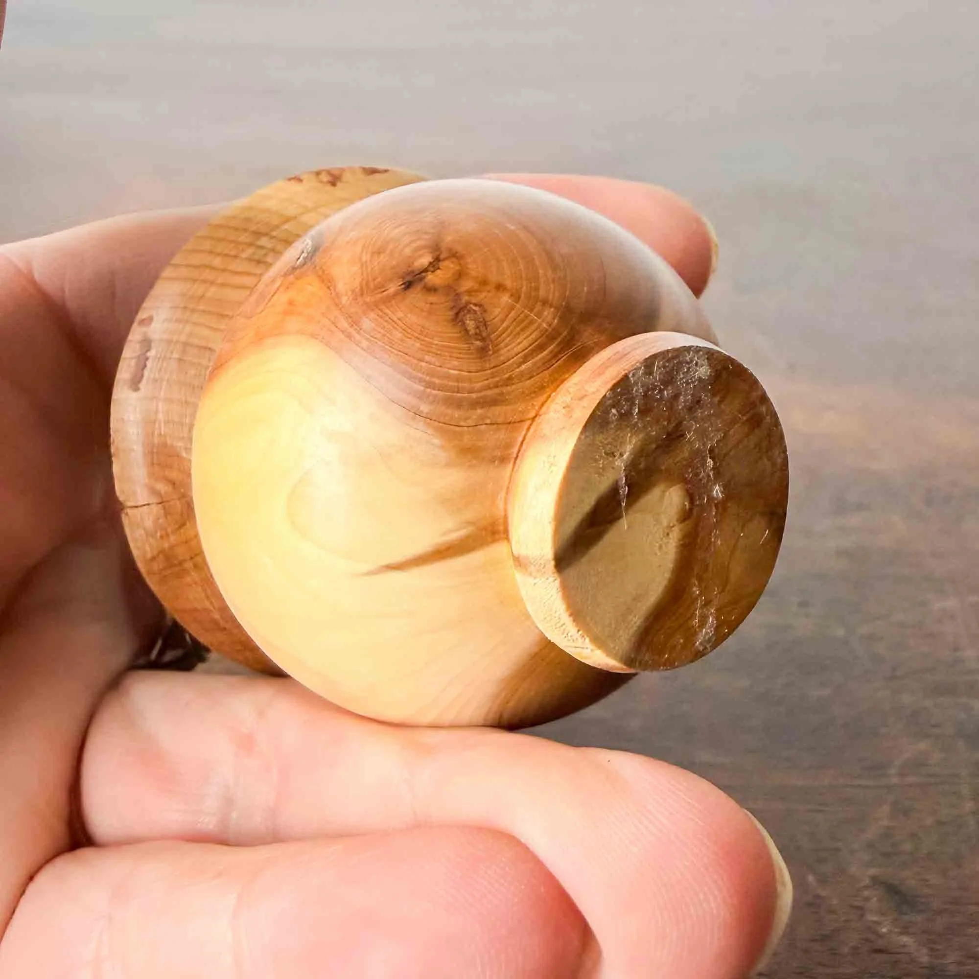 small turned wooden pot with lid-2.jpg