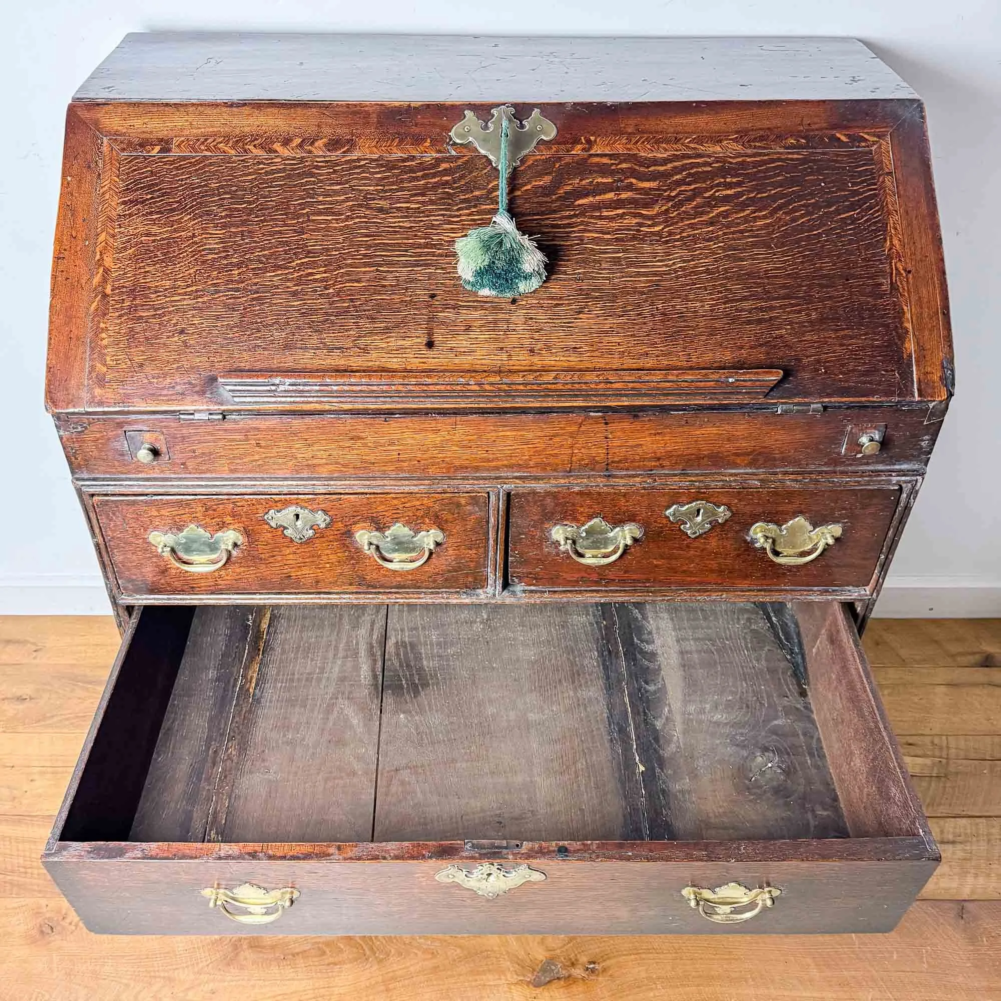 antique vernacular oak bureau
