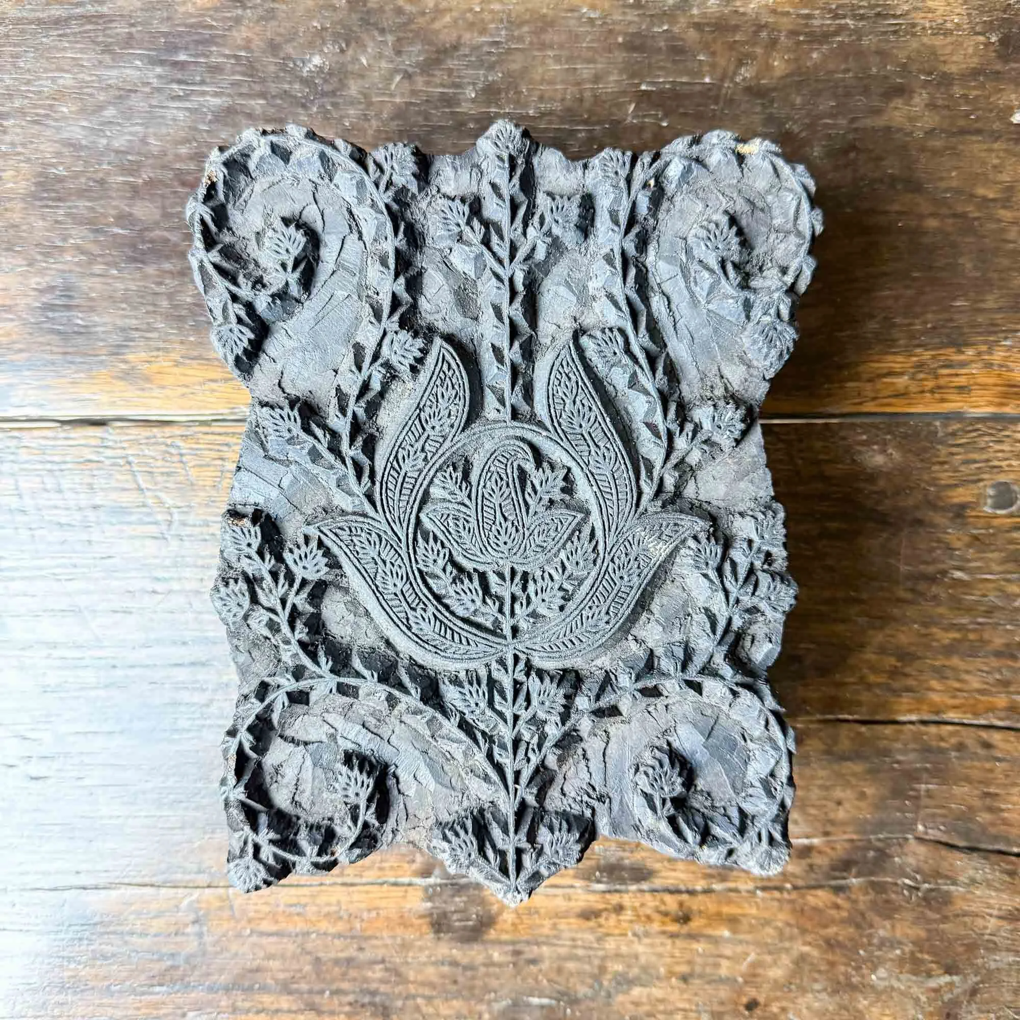 vintage wooden printing block