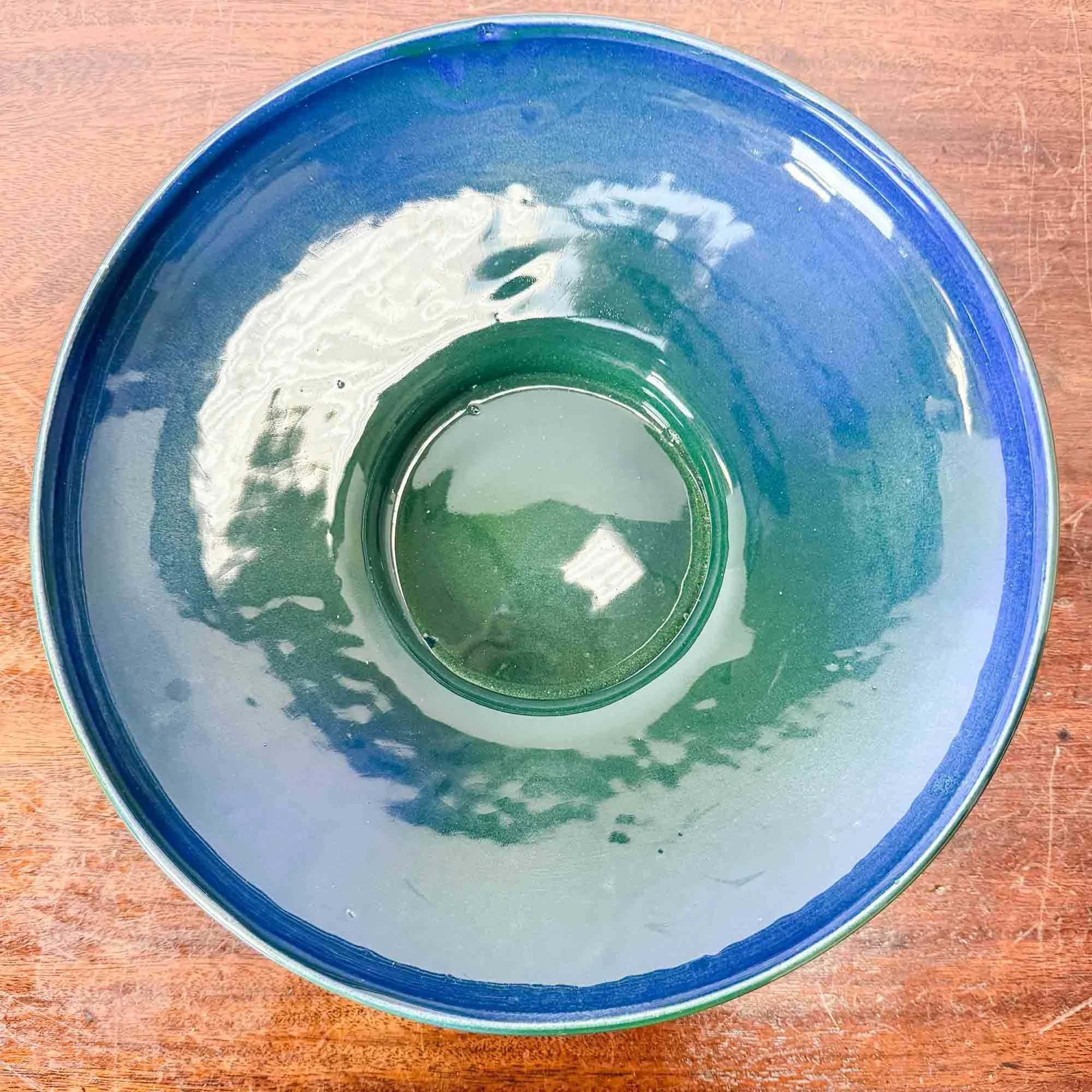 Lise B Moorcroft studio pottery peacock bowl-4.jpg