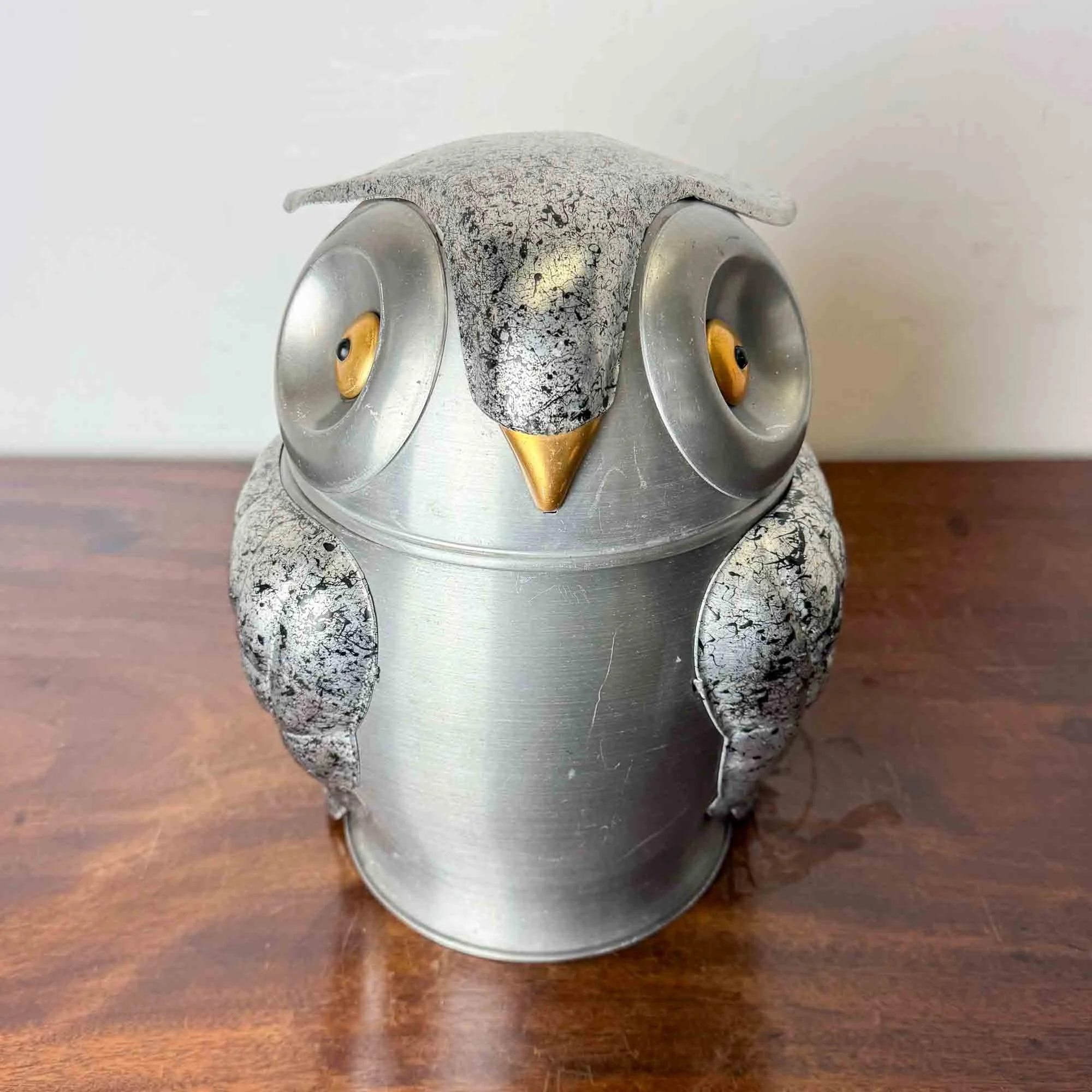vintage Italian aluminium owl ice cooler