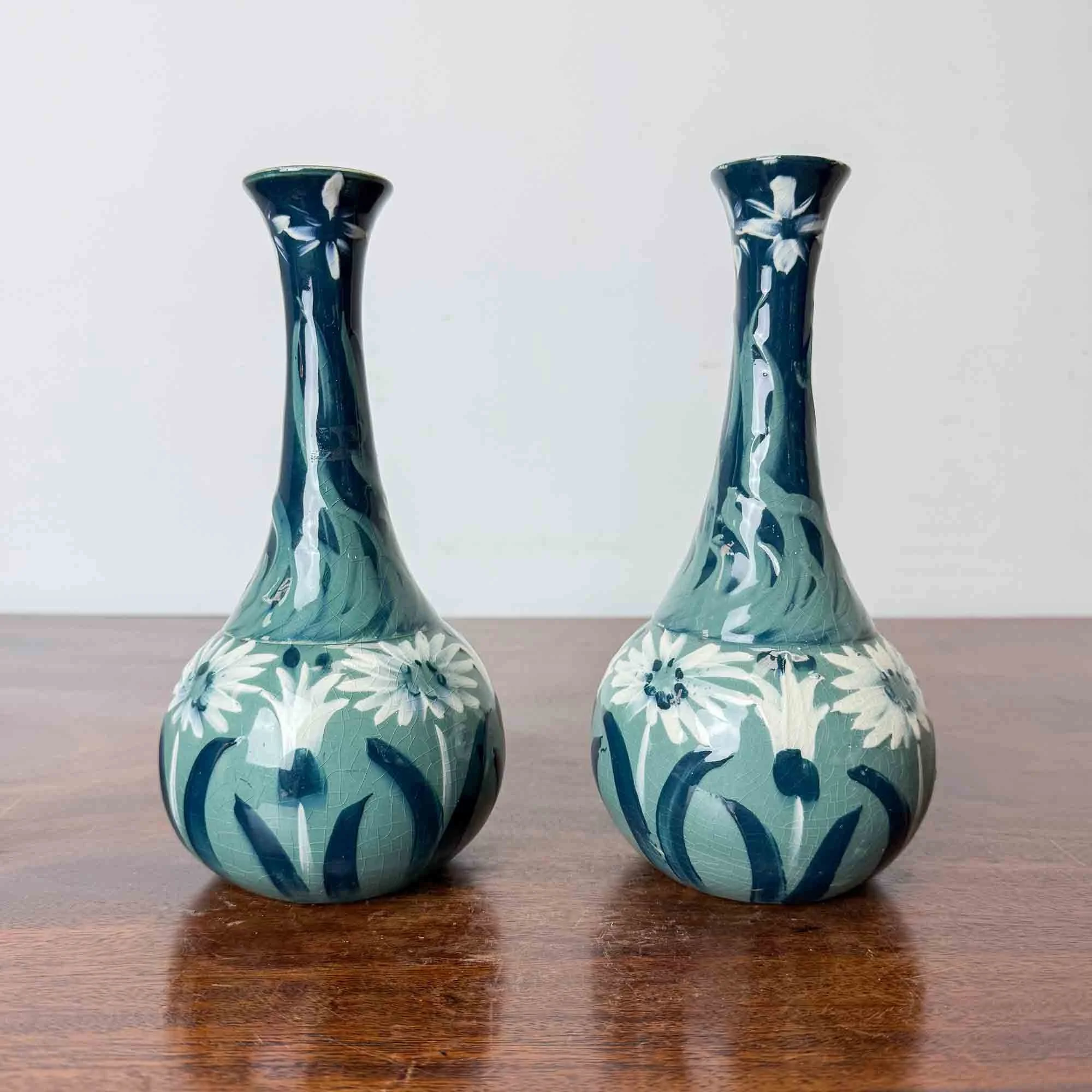 TG Green and Co art nouveau ivanhoe ware vases