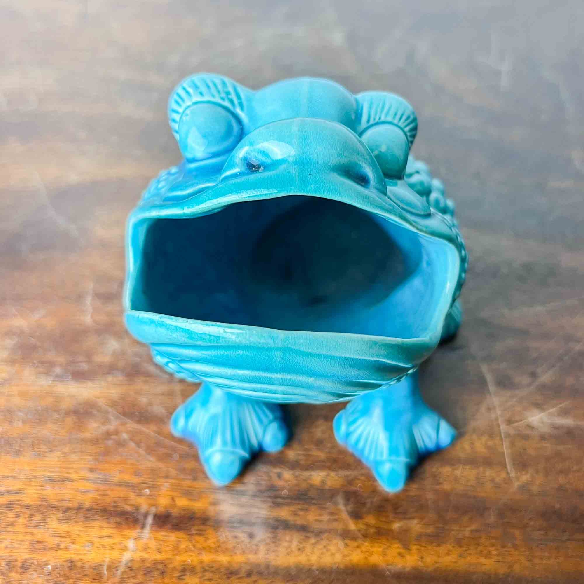 Turquoise Burmantofts Grotesque Spoon Warmer