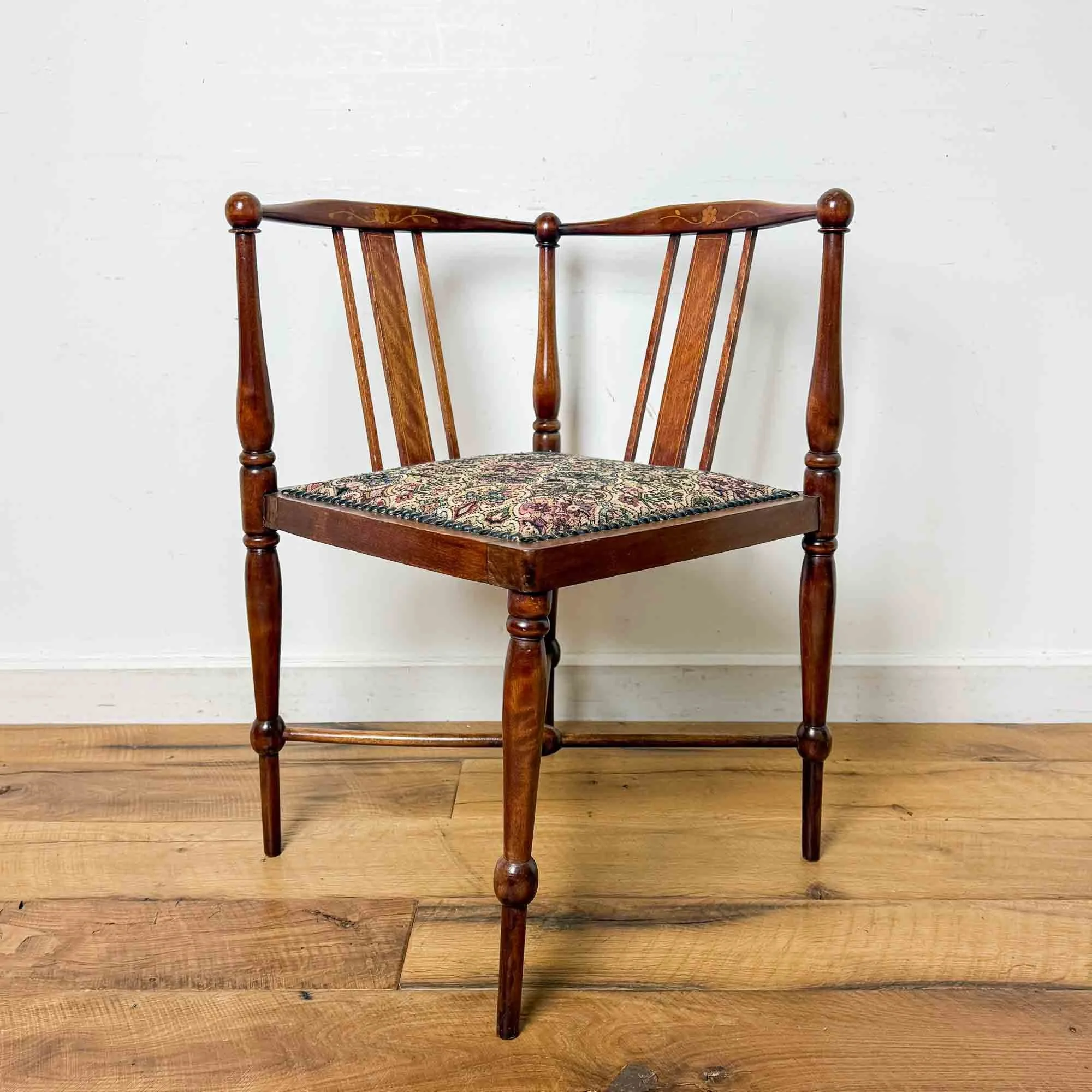 Edwardian Fruitwood Corner Chair