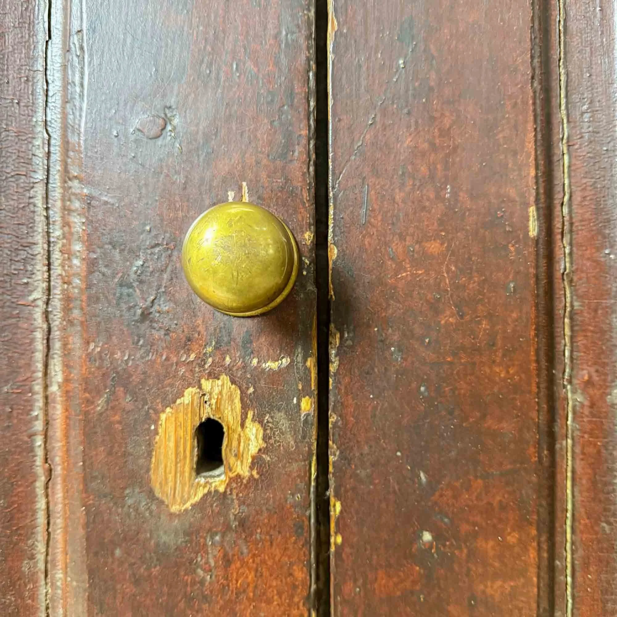 antique pine painted mid height cupboard-12.jpg