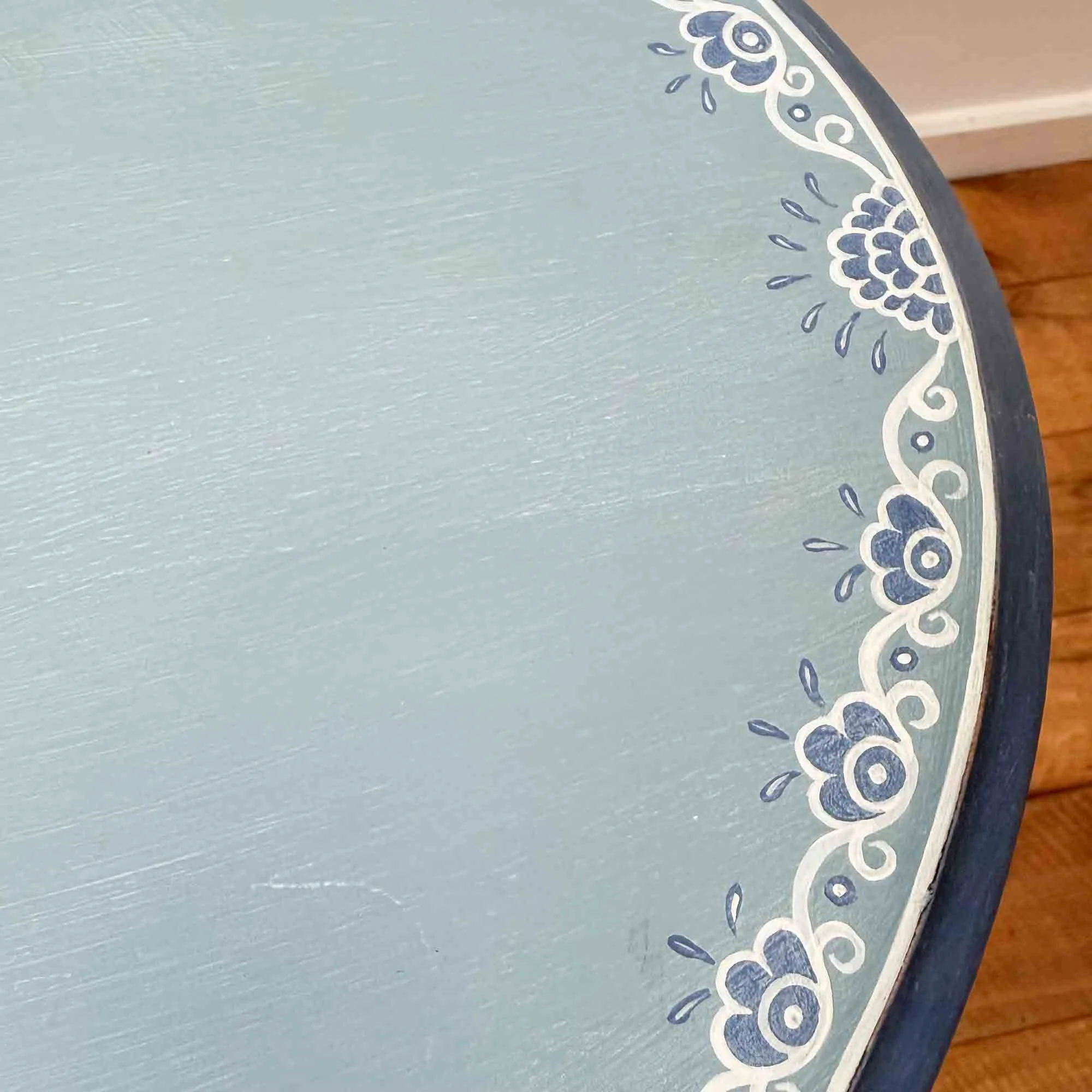 blue painted oval barley twist table-2.jpg