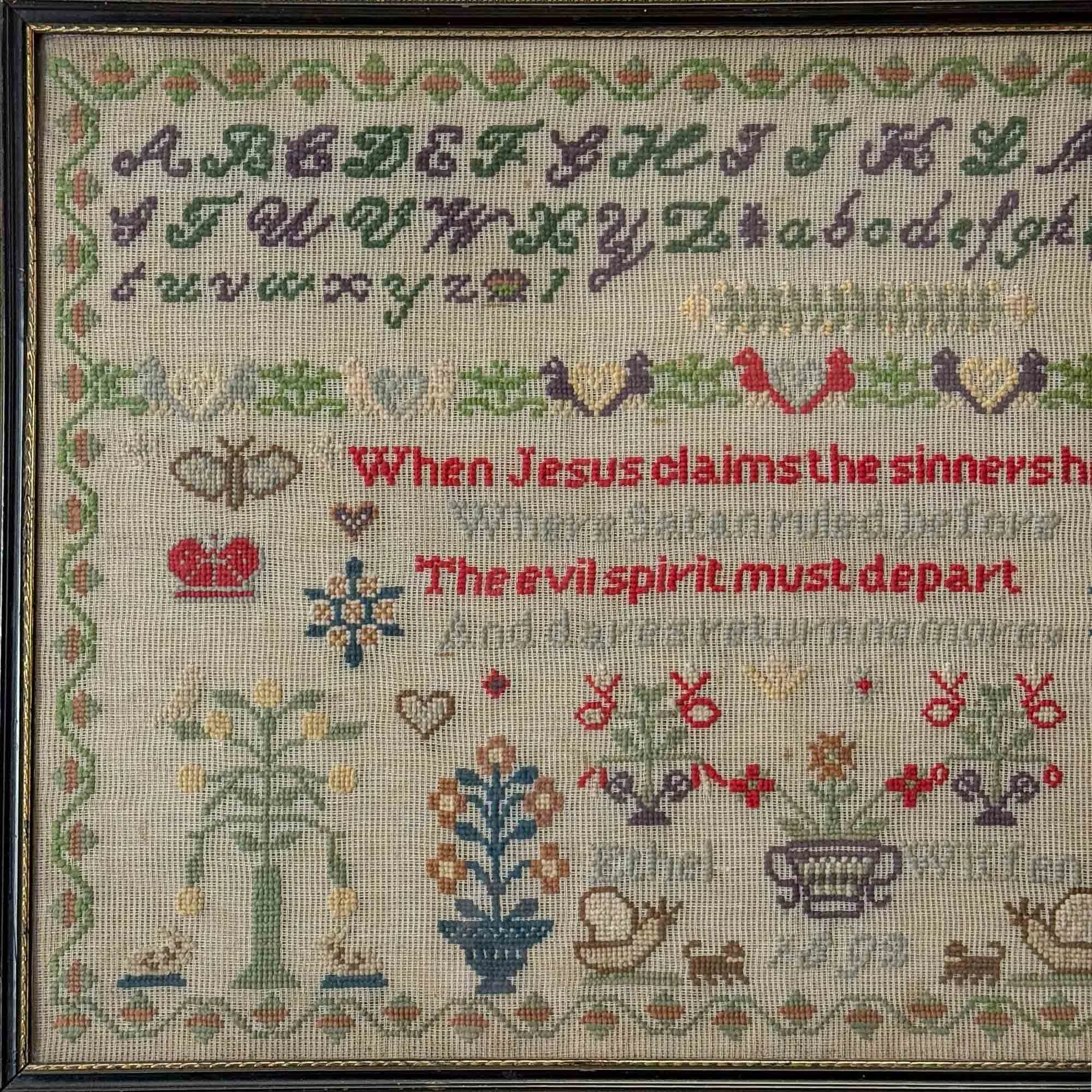 Pair of 19th Century needlework Samplers