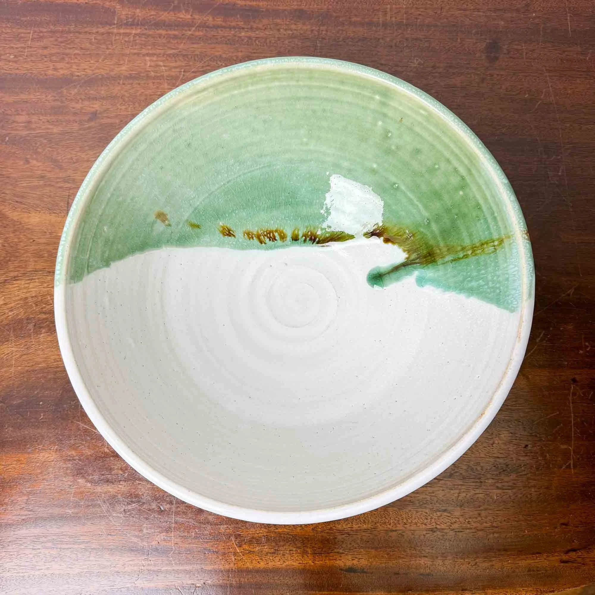 green and white studio pottery fruit bowl-08.jpg