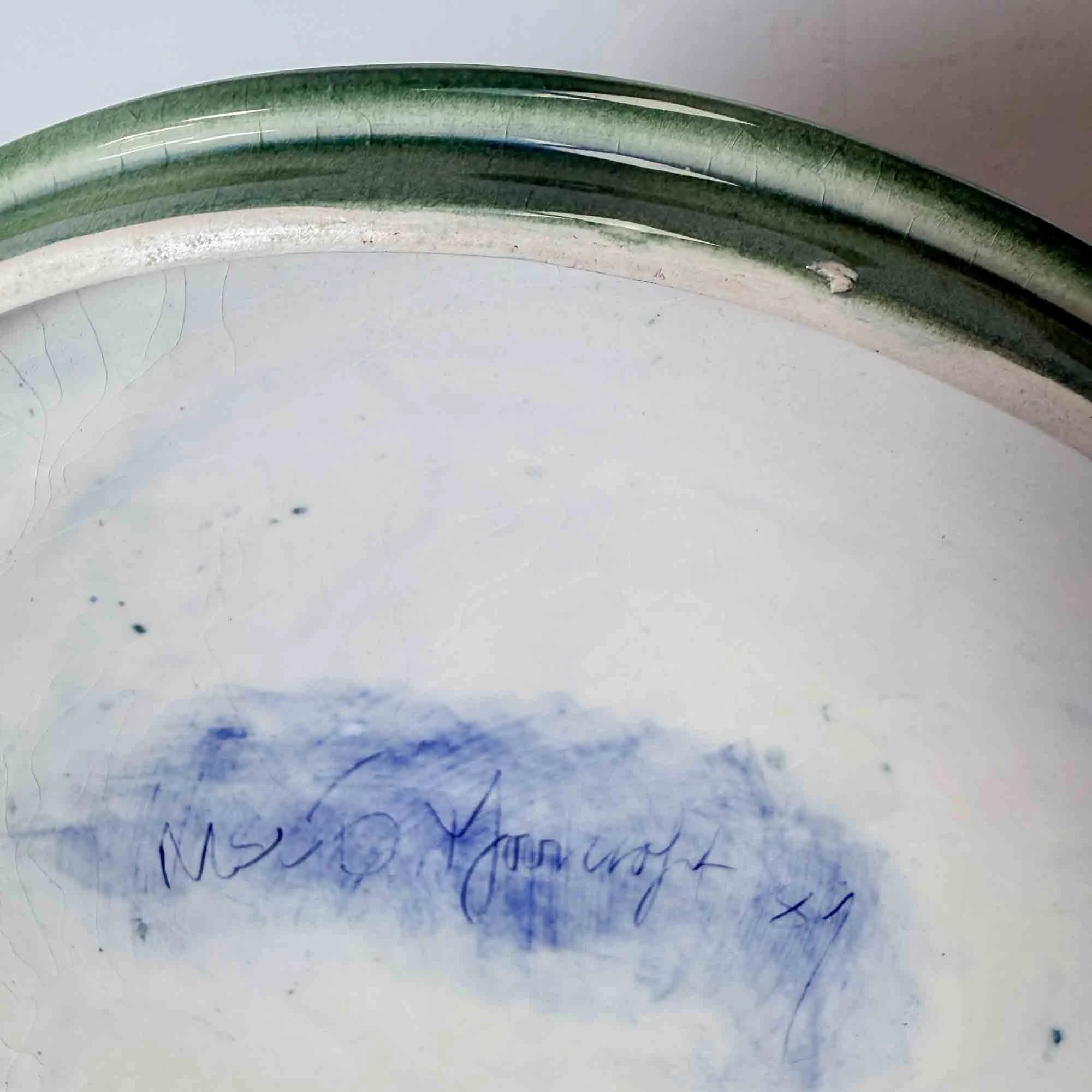 Lise B Moorcroft studio pottery peacock bowl-6.jpg