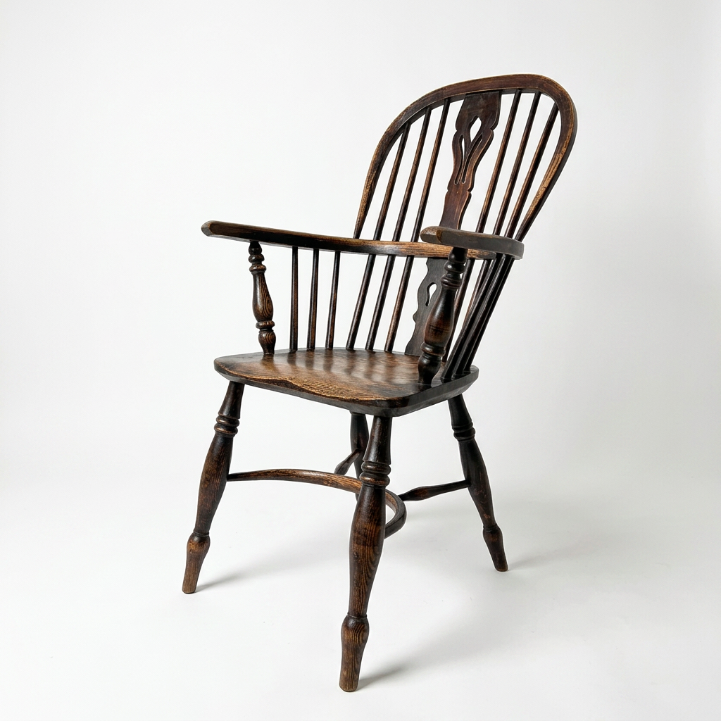 antique high back windsor chair