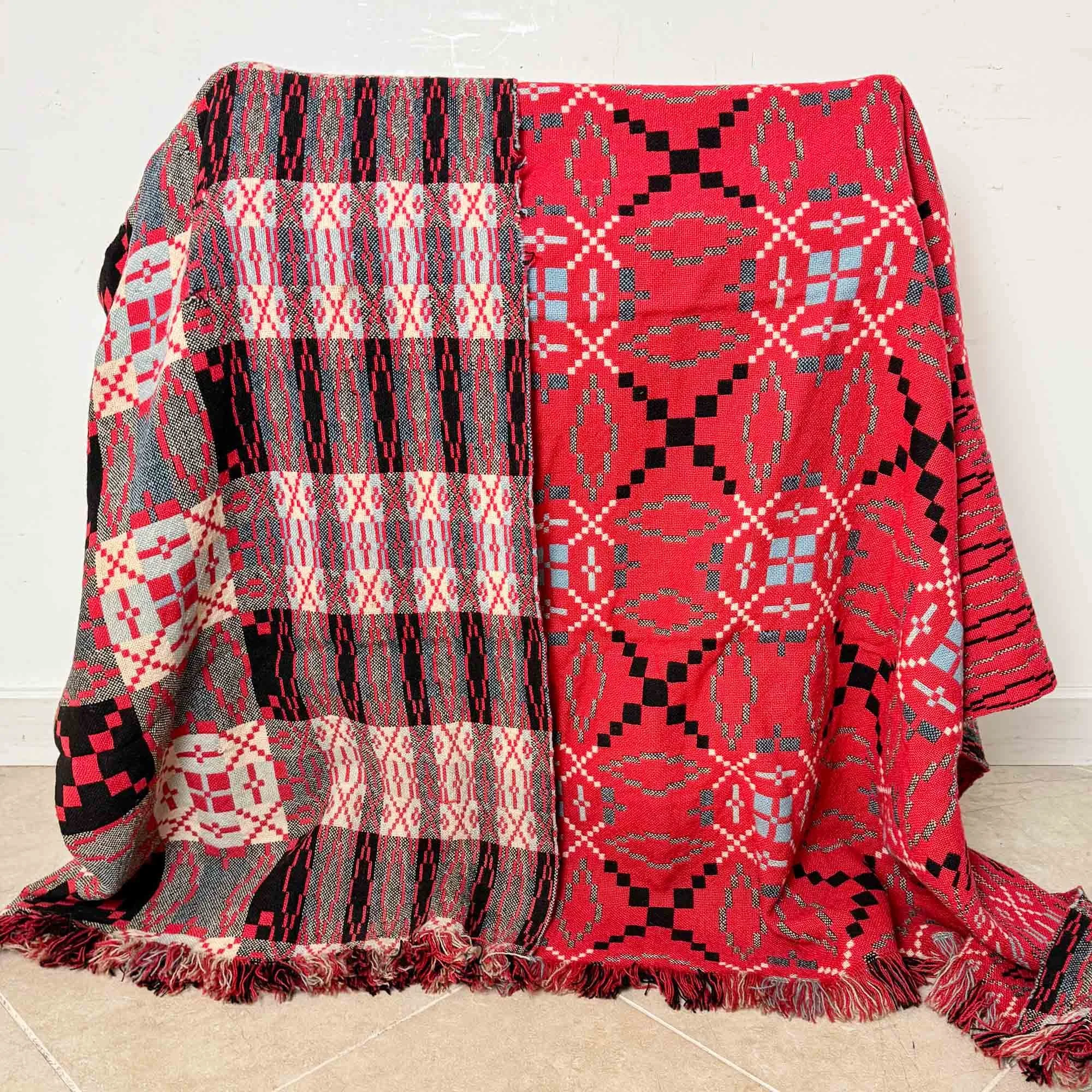 Vintage Welsh Tapestry double sided Blanket