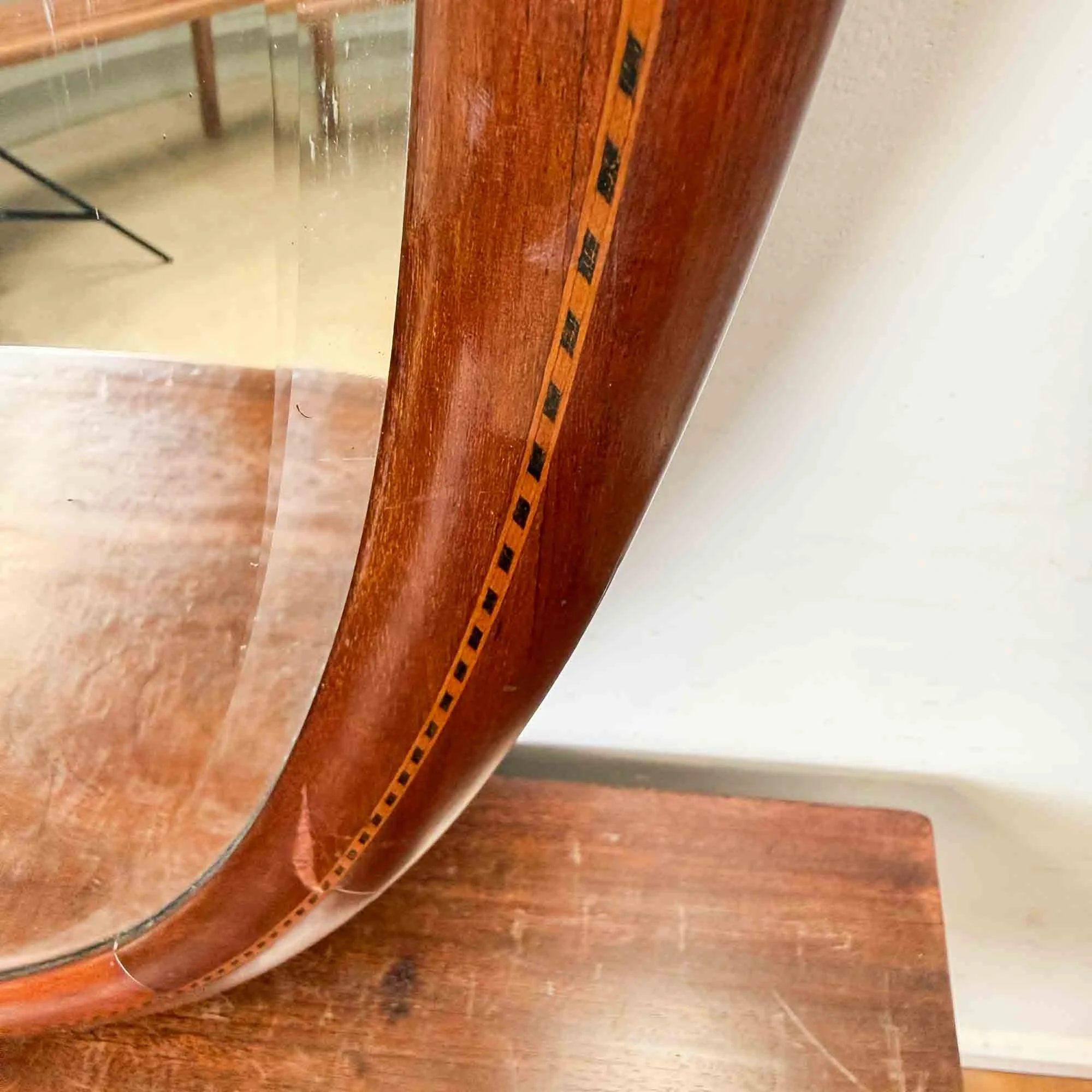 victorian mahogany inlaid oval mirror-9.jpg