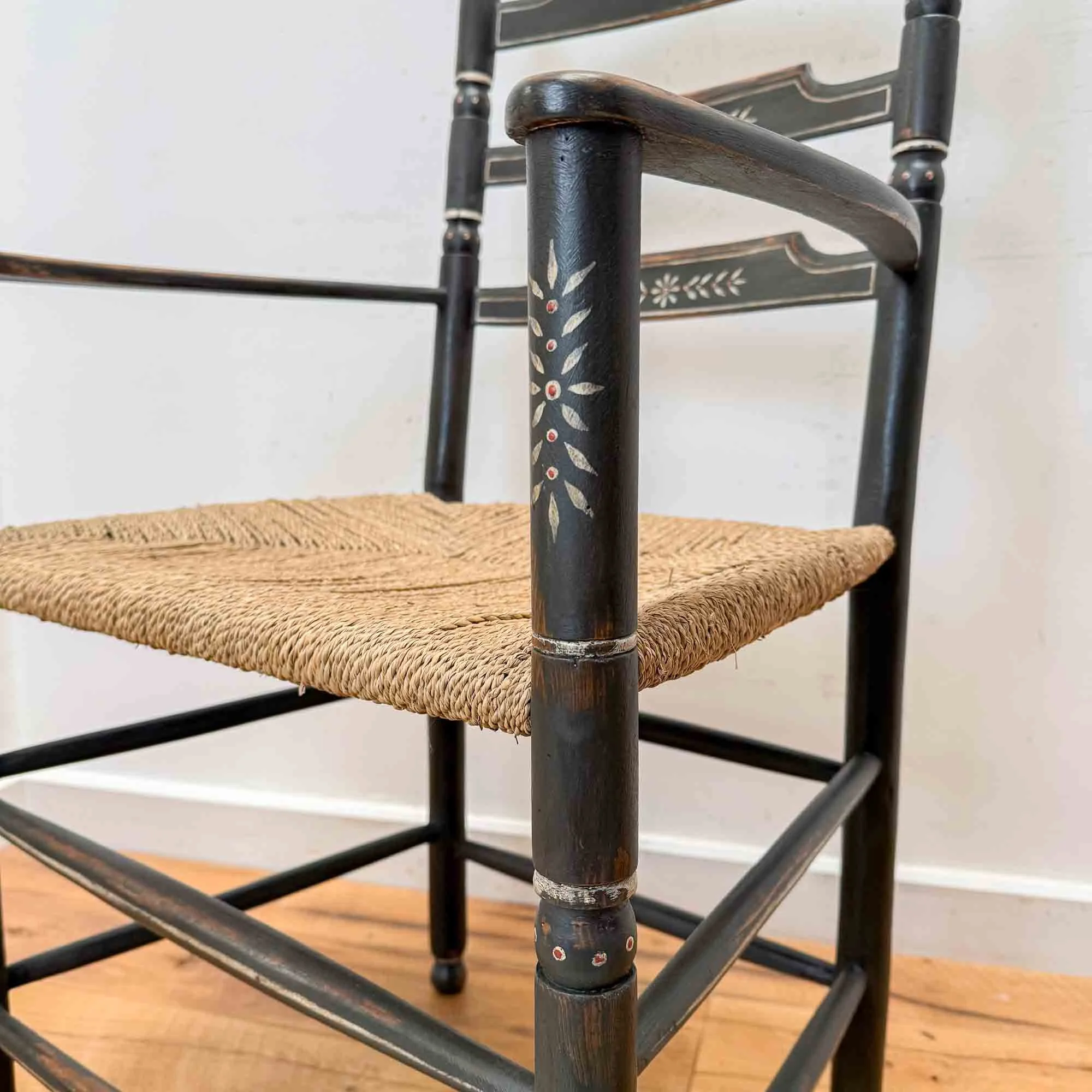 black and white folk art painted chair-10.jpg