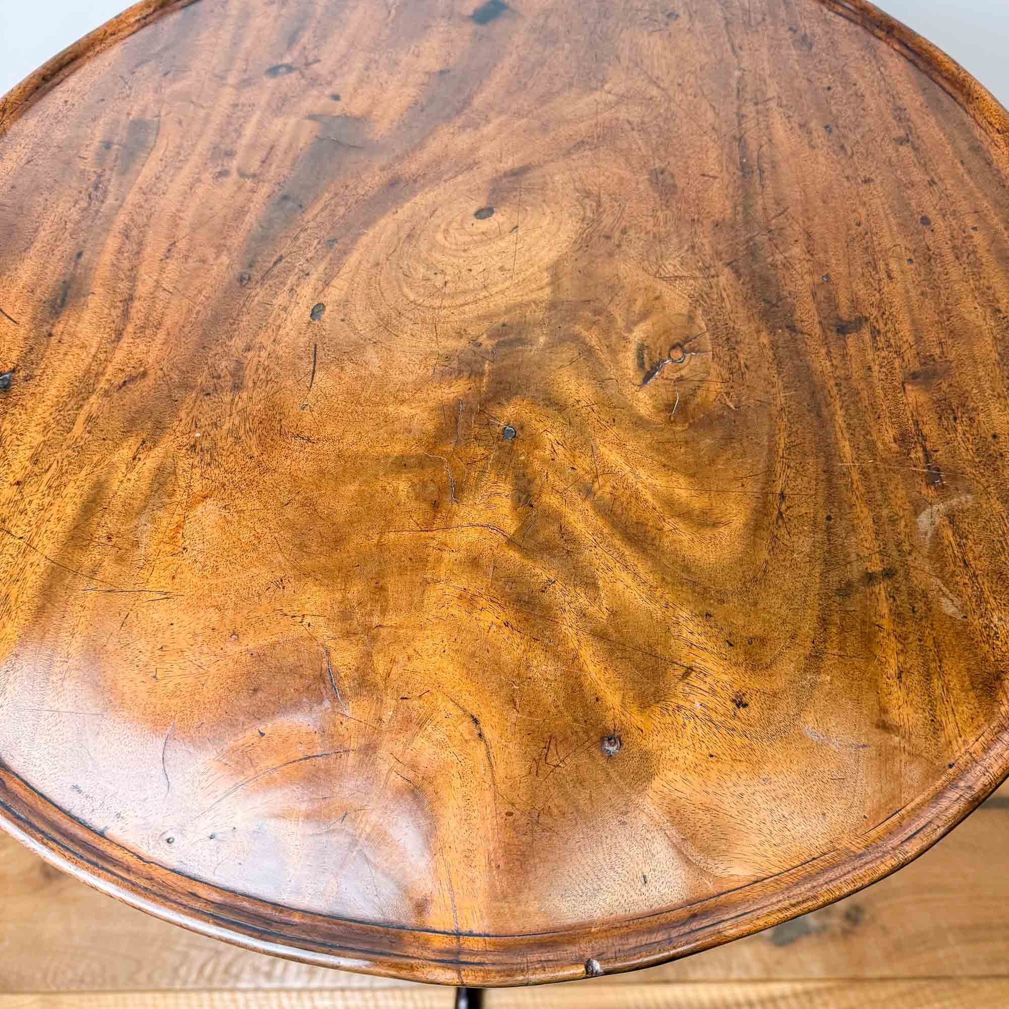 Georgian Mahogany Tripod Table one piece top