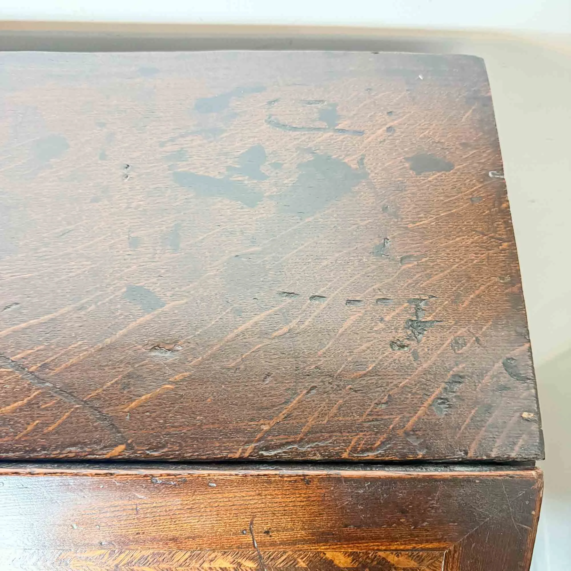 period oak bureau feather banding