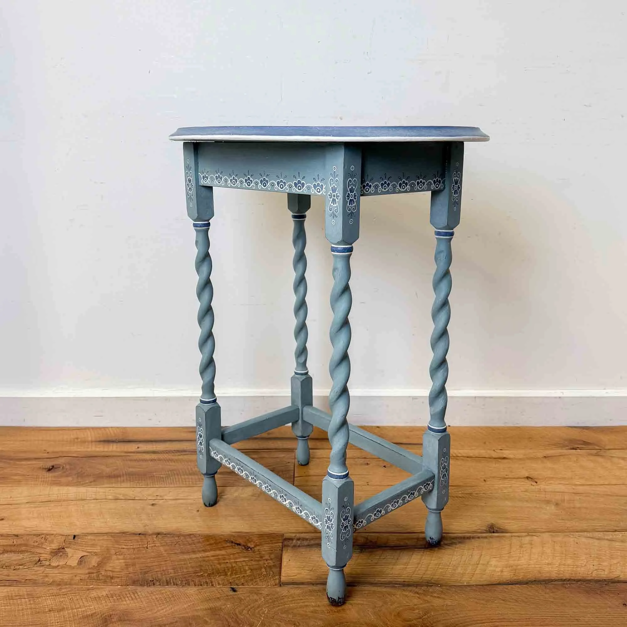 blue painted oval barley twist table-16.jpg
