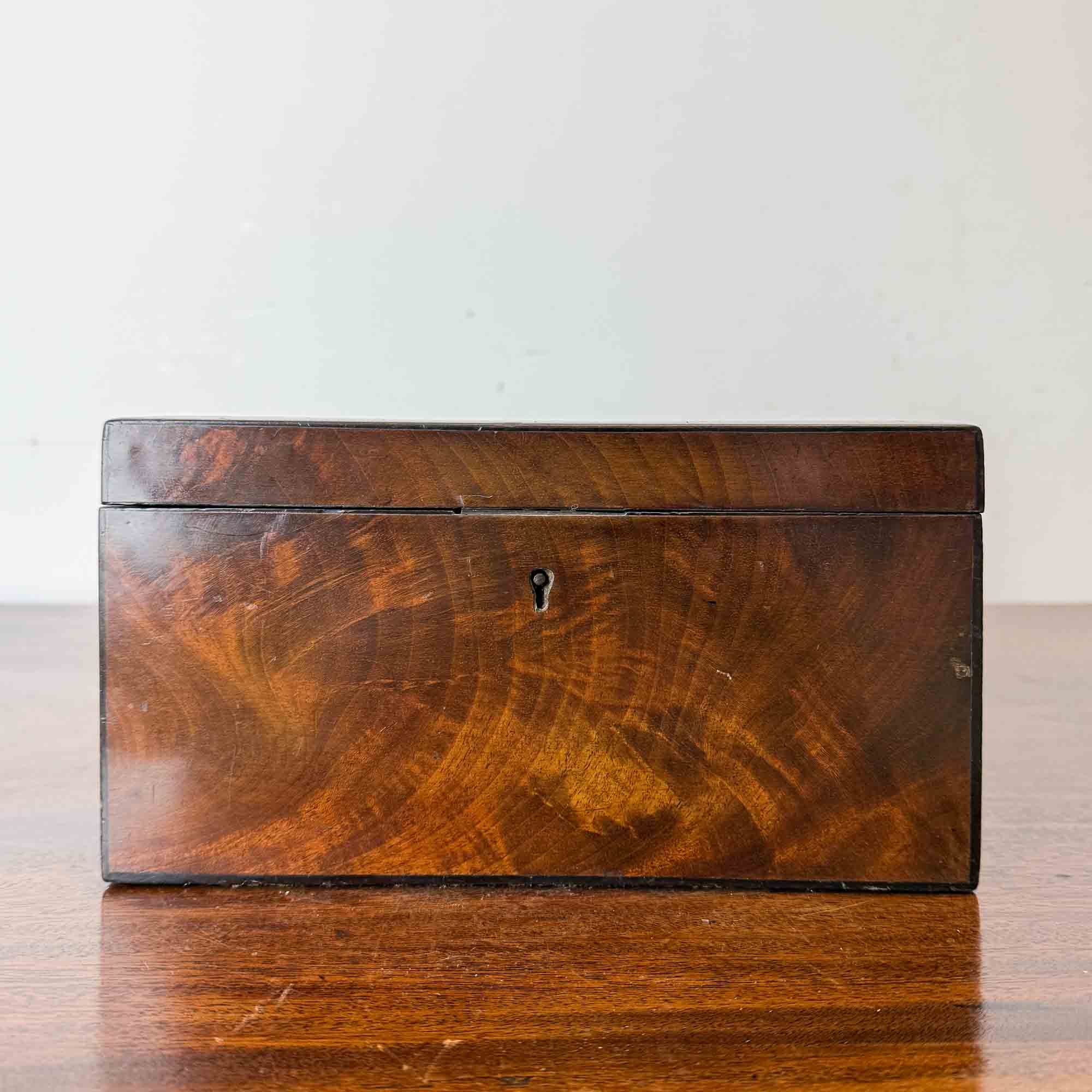antique flame mahogany tea caddy-10.jpg