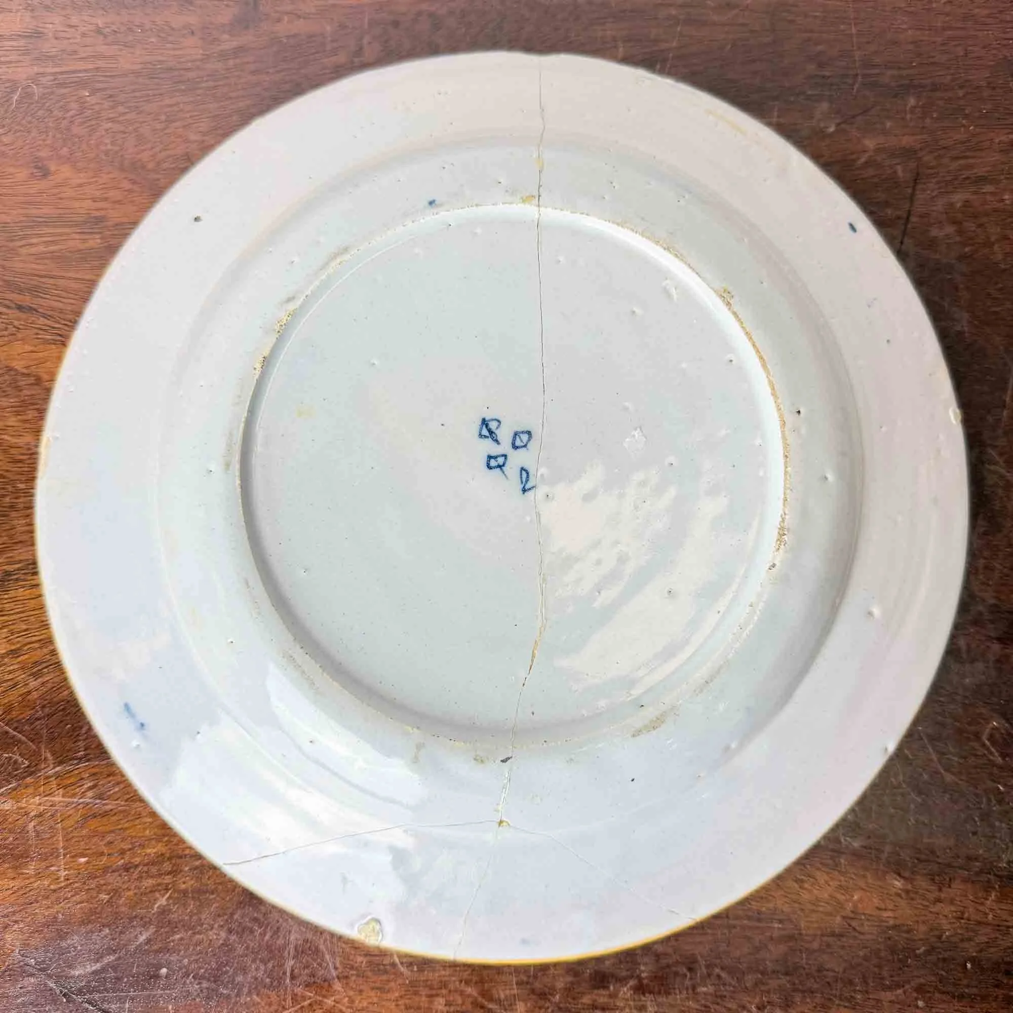 antique dutch delft peacock plate-2.jpg