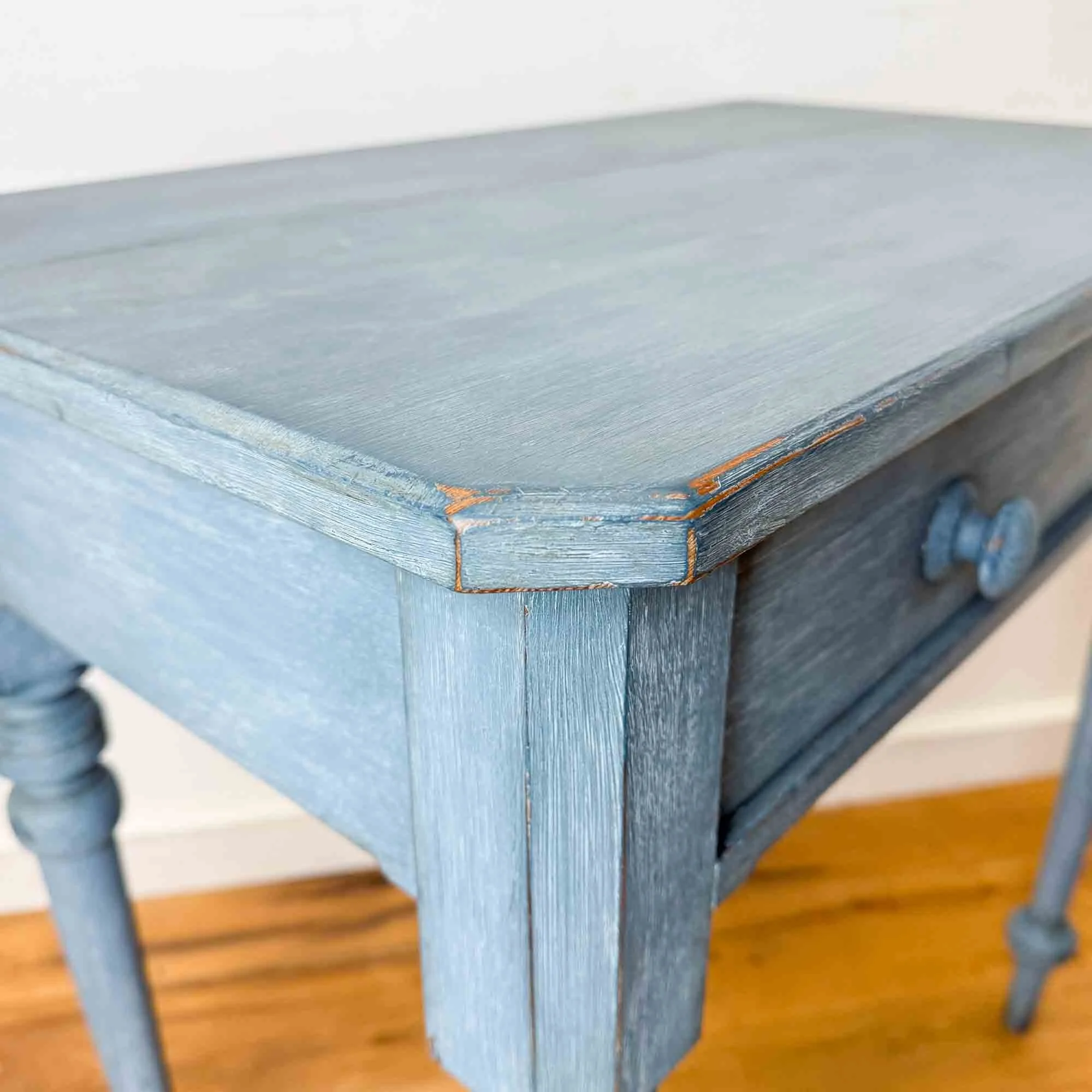 antique pine blue painted table-10.jpg