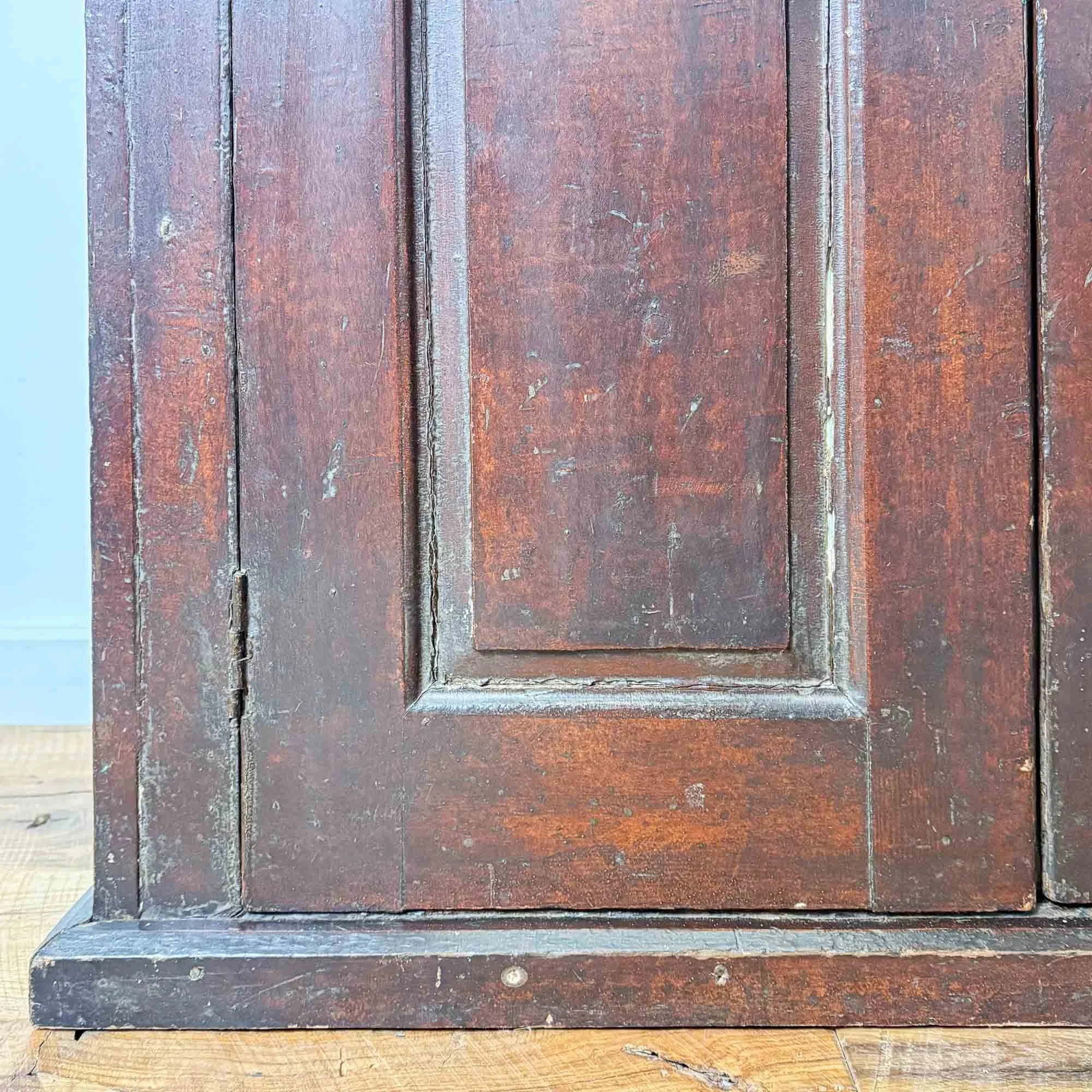 antique pine painted mid height cupboard-17.jpg