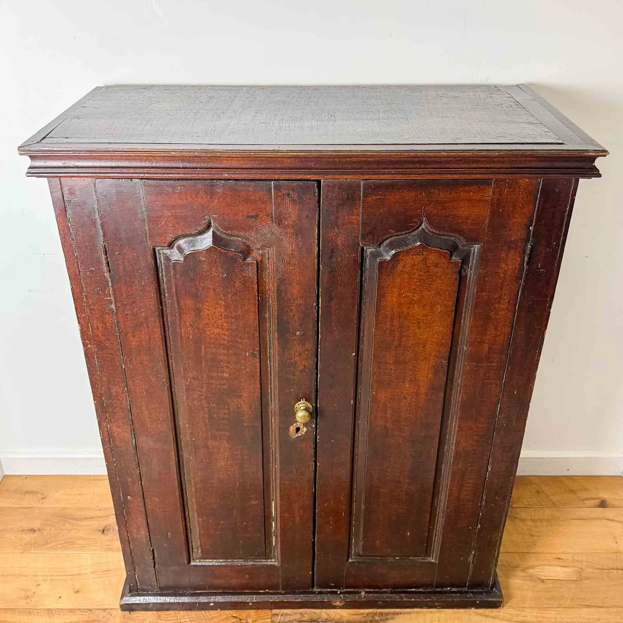 antique pine painted mid height cupboard-9.jpg