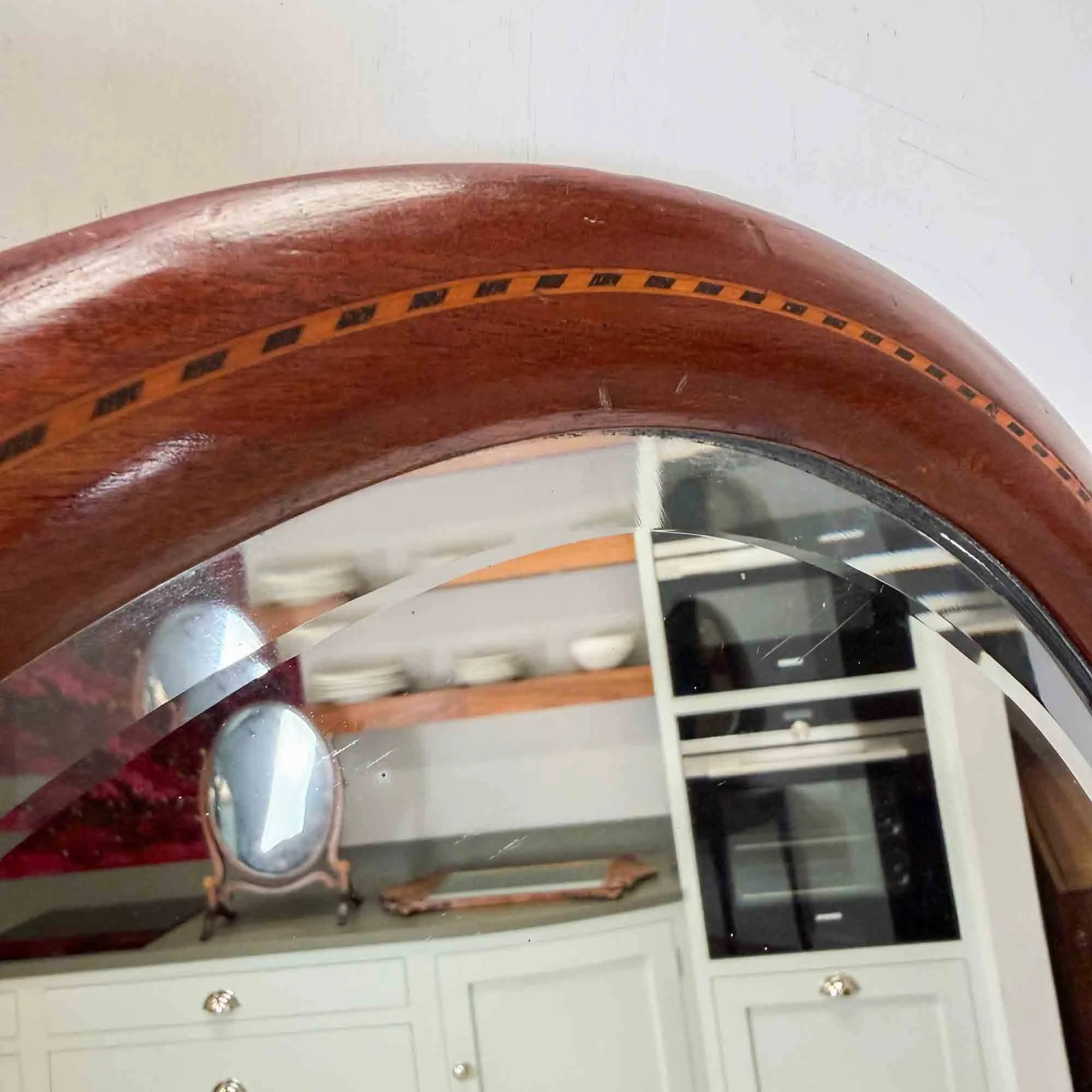 victorian mahogany inlaid oval mirror-10.jpg